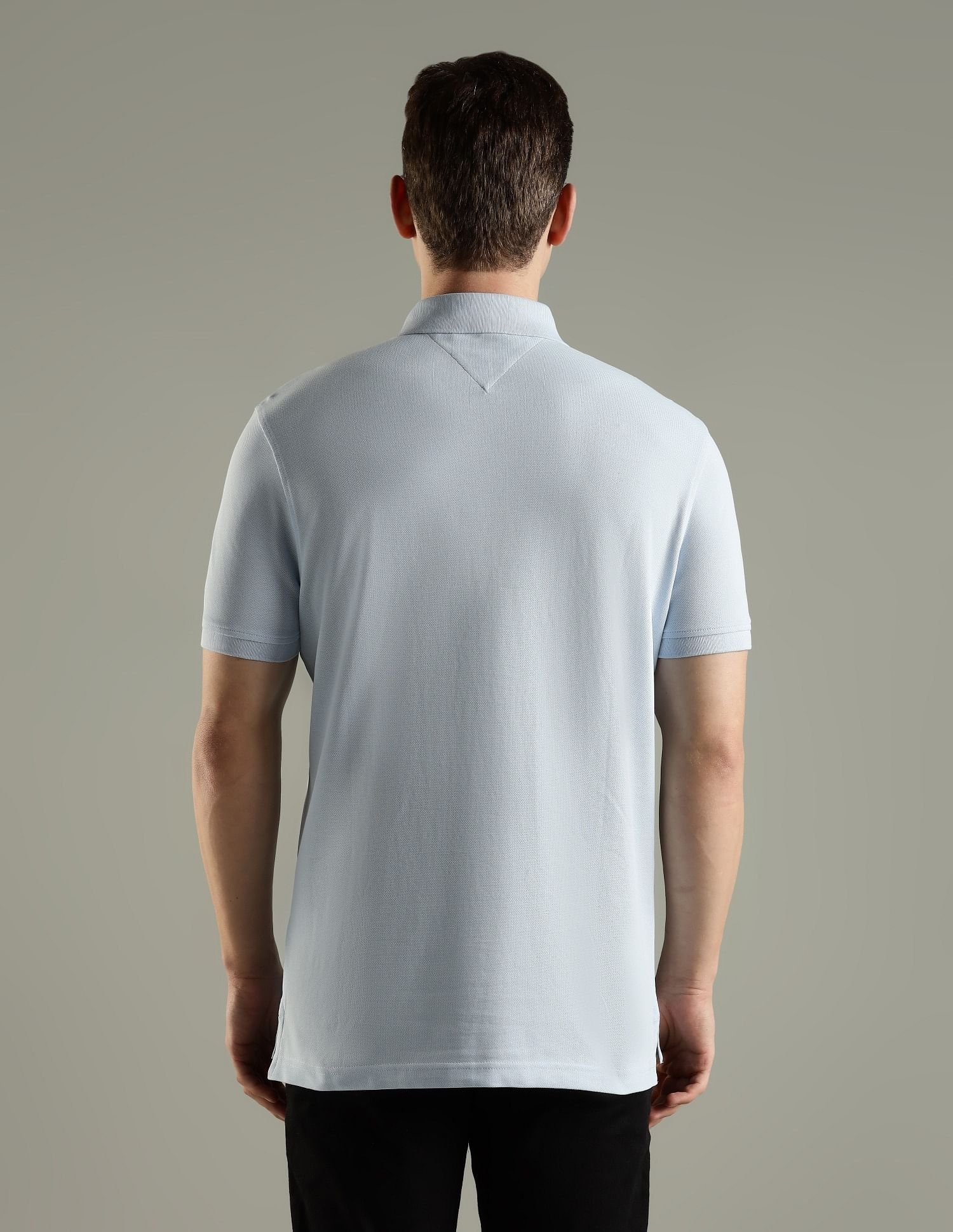 Tommy Hilfiger Solid Regular Fit Cotton Polo T-Shirt