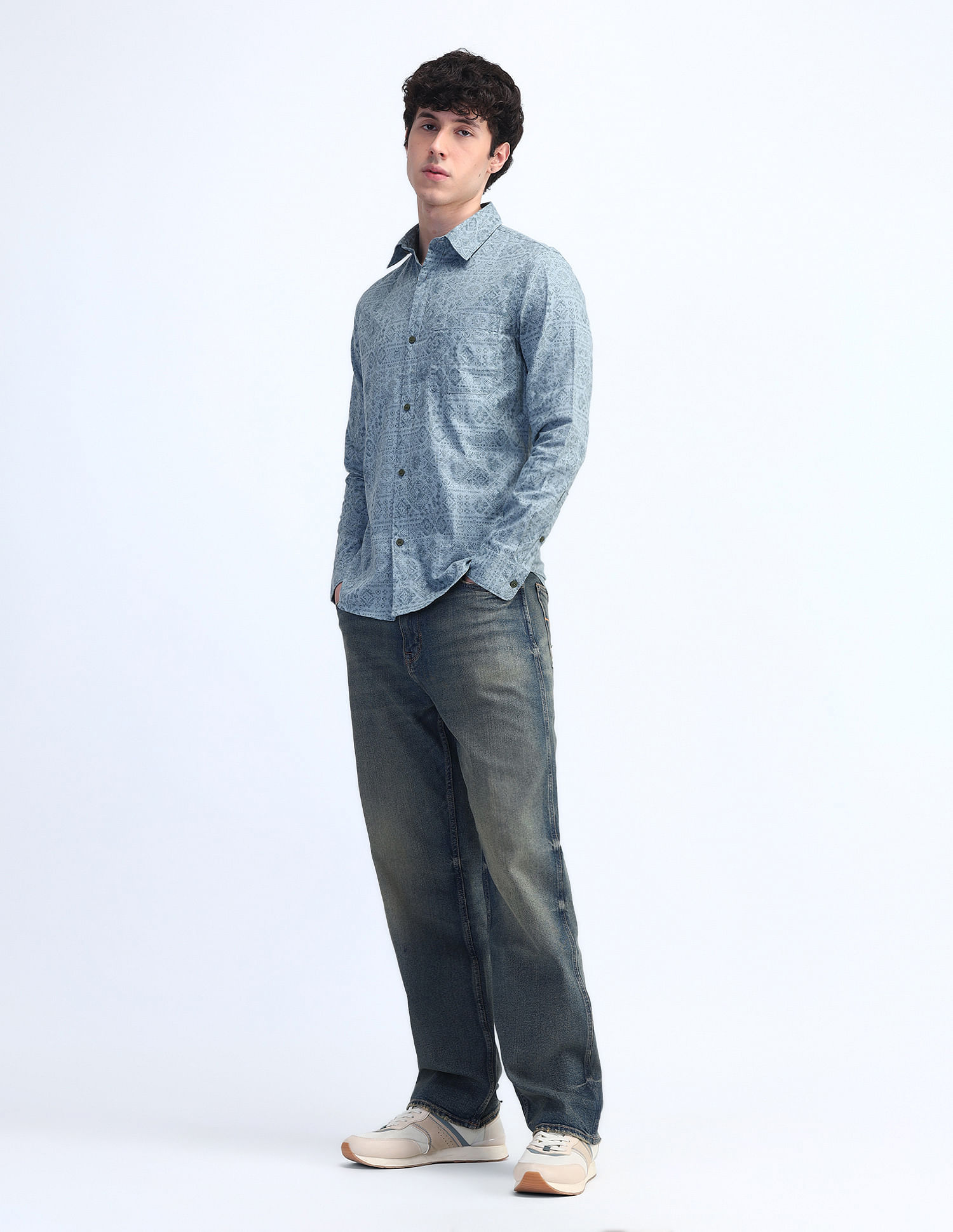 Flying Machine Slim Fit Printed Shirt
