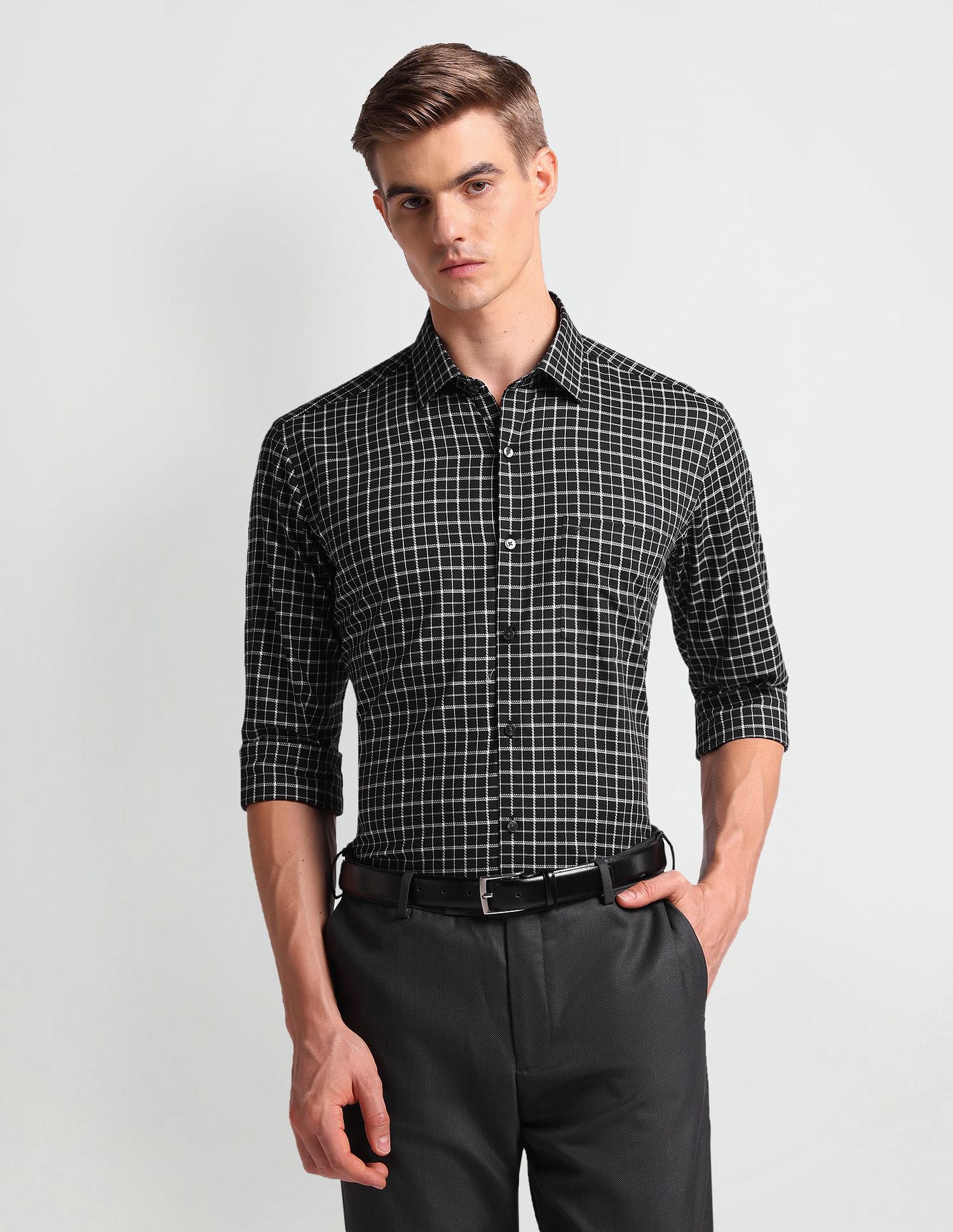 Arrow Manhattan Slim Fit Check Shirt