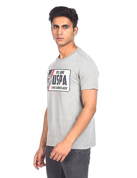 U.S. Polo Assn. Denim Co. Round Neck Brand Print T-Shirt
