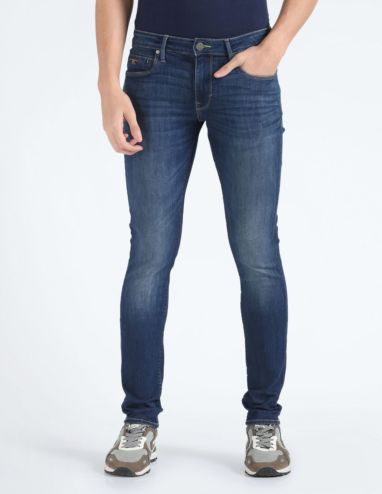 Flying Machine Mid Rise Jackson Super Skinny Jeans