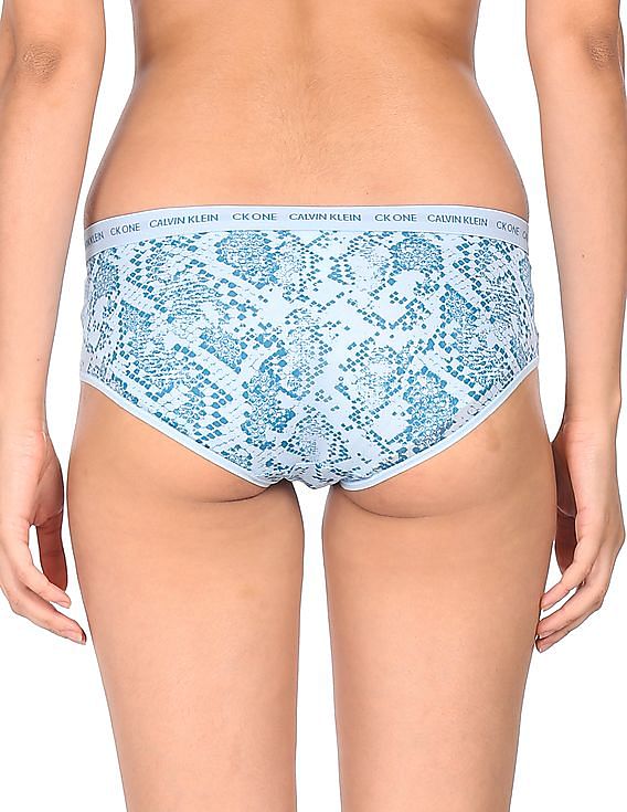 Buy Calvin Klein Underwear Women Blue Mid Rise Printed Hipster Panties -  NNNOW.com