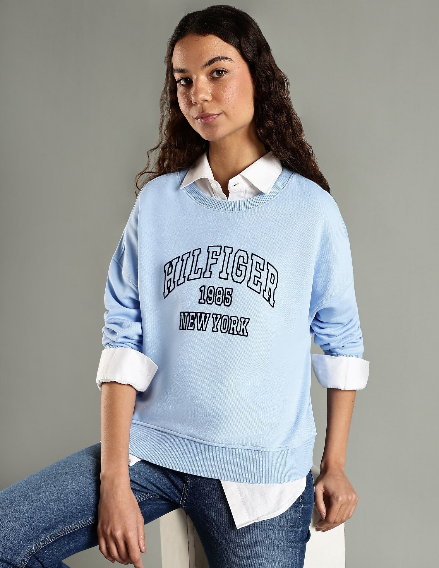 Tommy Hilfiger Regular Fit Cotton Crew Neck Sweatshirt