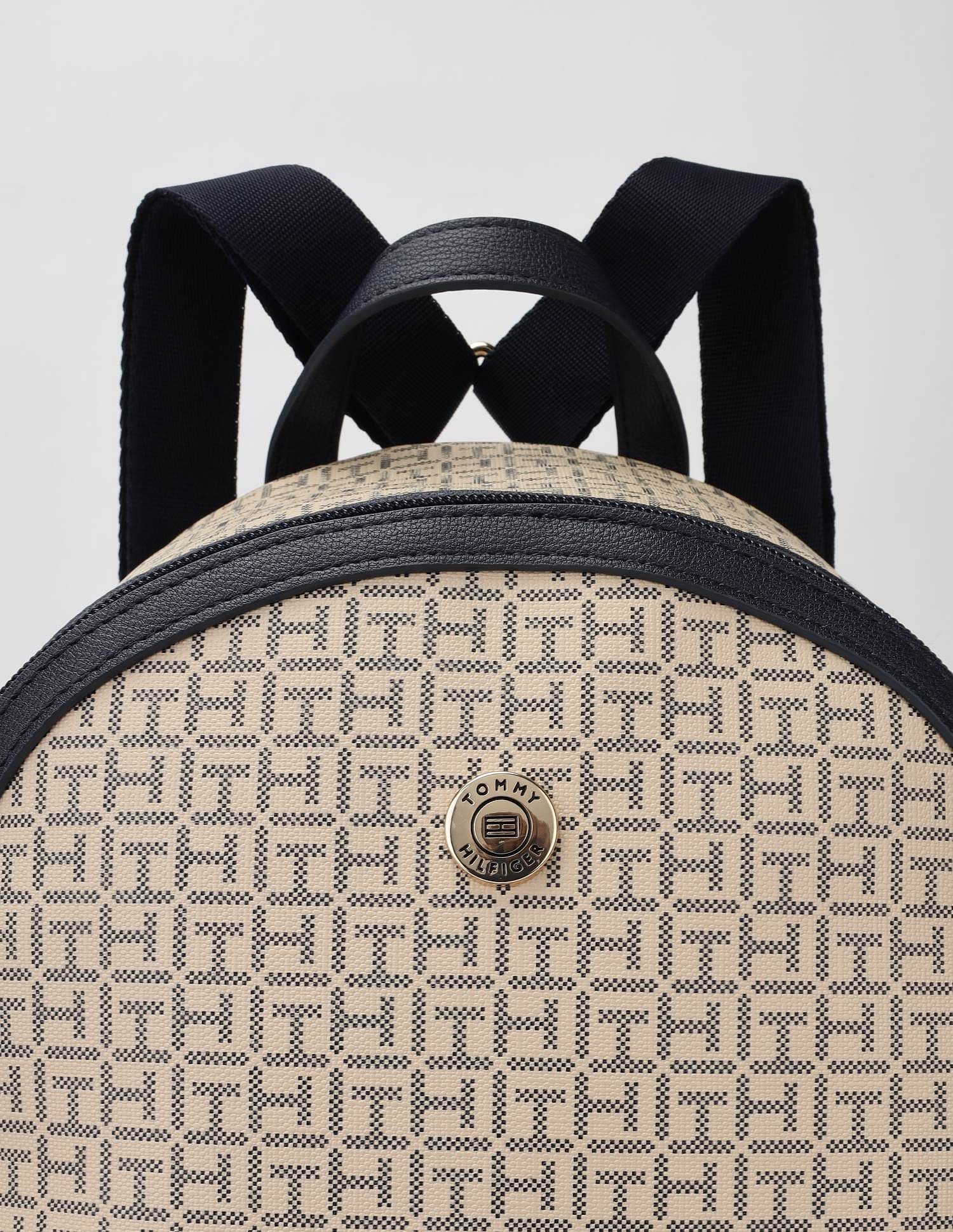Tommy Hilfiger Logo Beige Pvc Backpack
