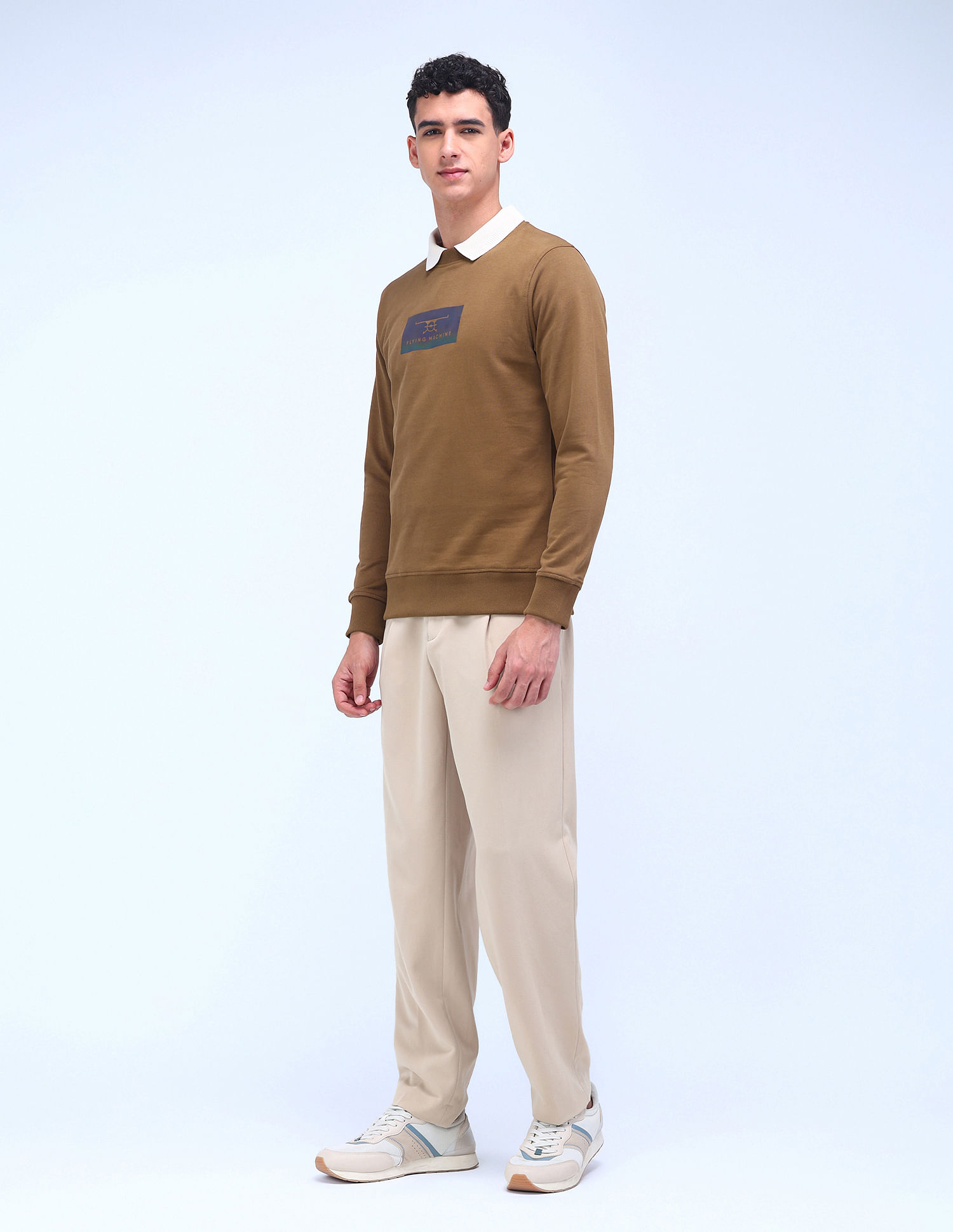 Flying Machine Brand Fit Crew Neck Sweatshirt