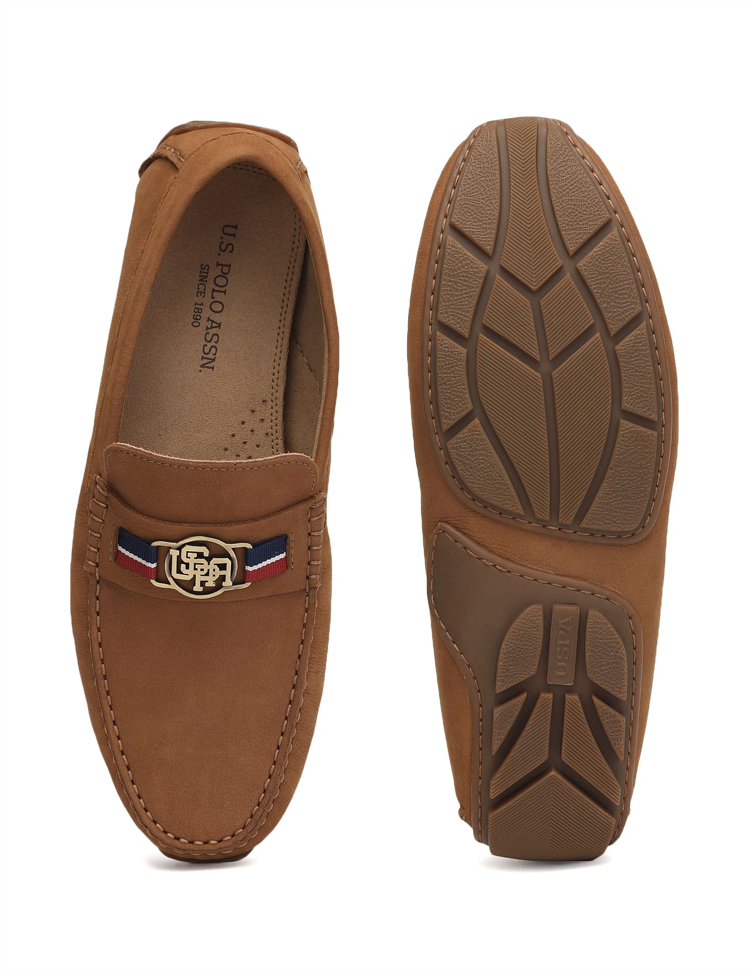 U.S. Polo Assn. Round Toe Textured Hermes 3.0 Loafers