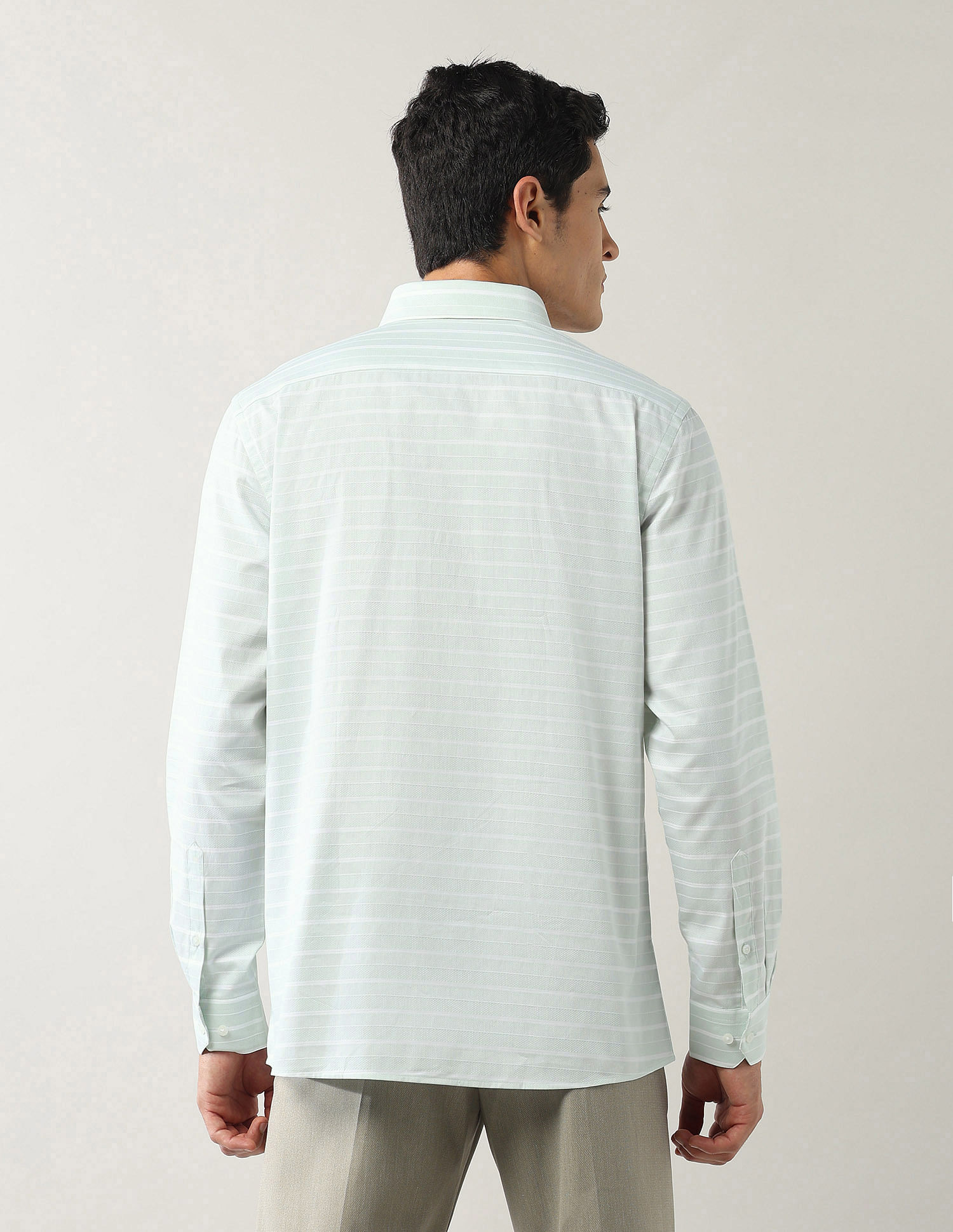 Arrow Liberty Classic Fit Horizontal Striped Shirt