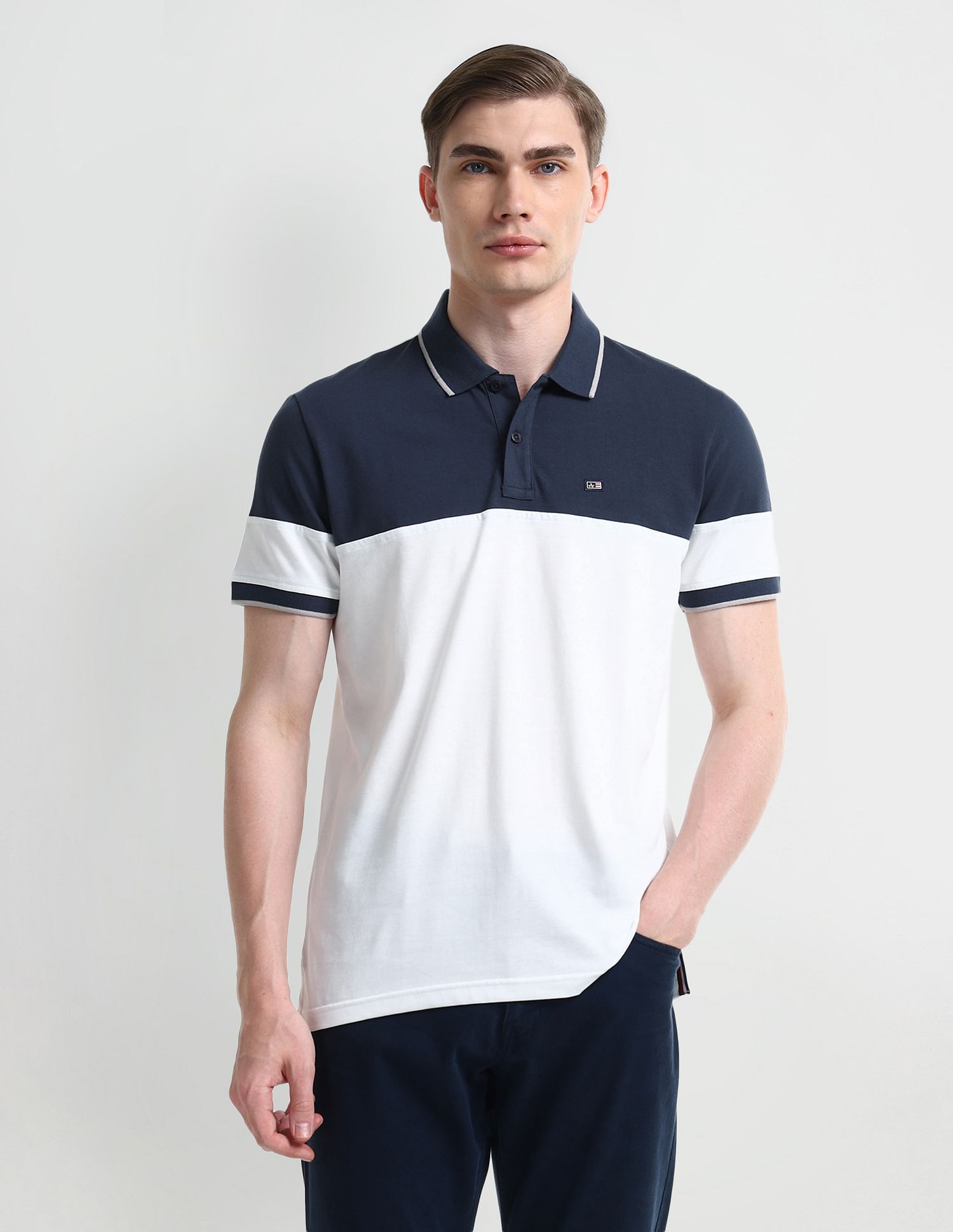 Arrow Sport Color Block Regular Polo Shirt