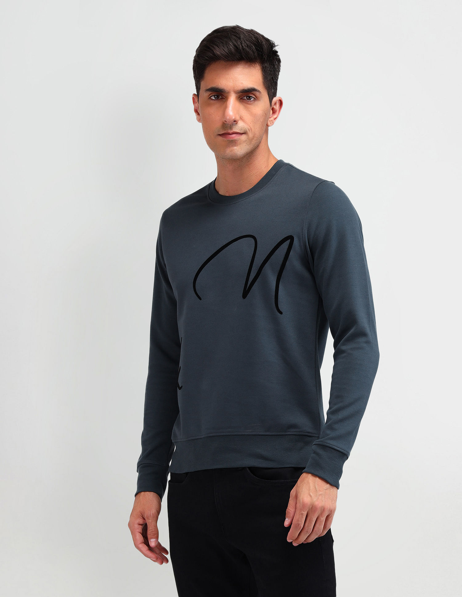 Arrow Newyork Typographic Printed Regular Fit Sweatshirt