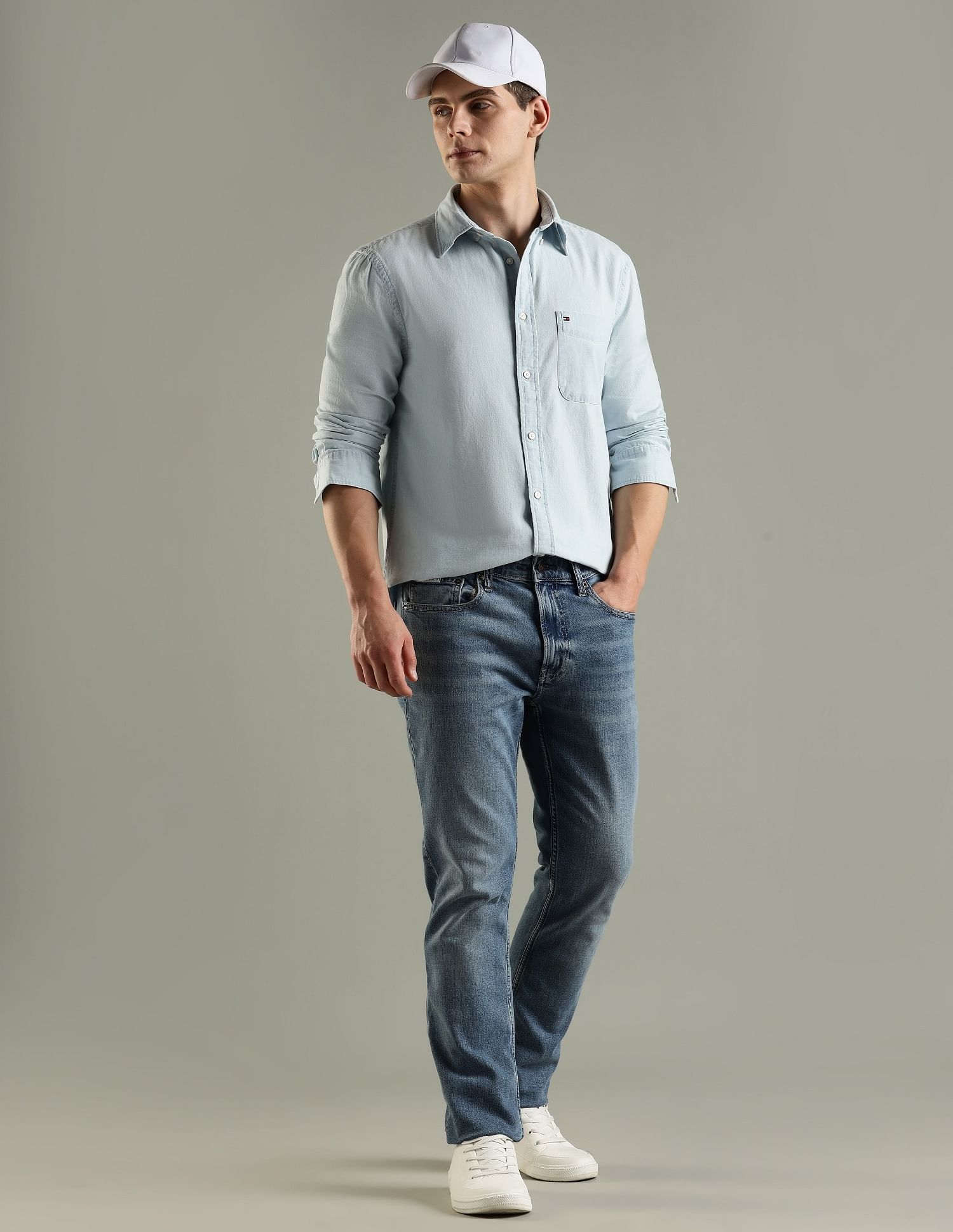 Tommy Hilfiger Solid Regular Fit Cotton Shirt