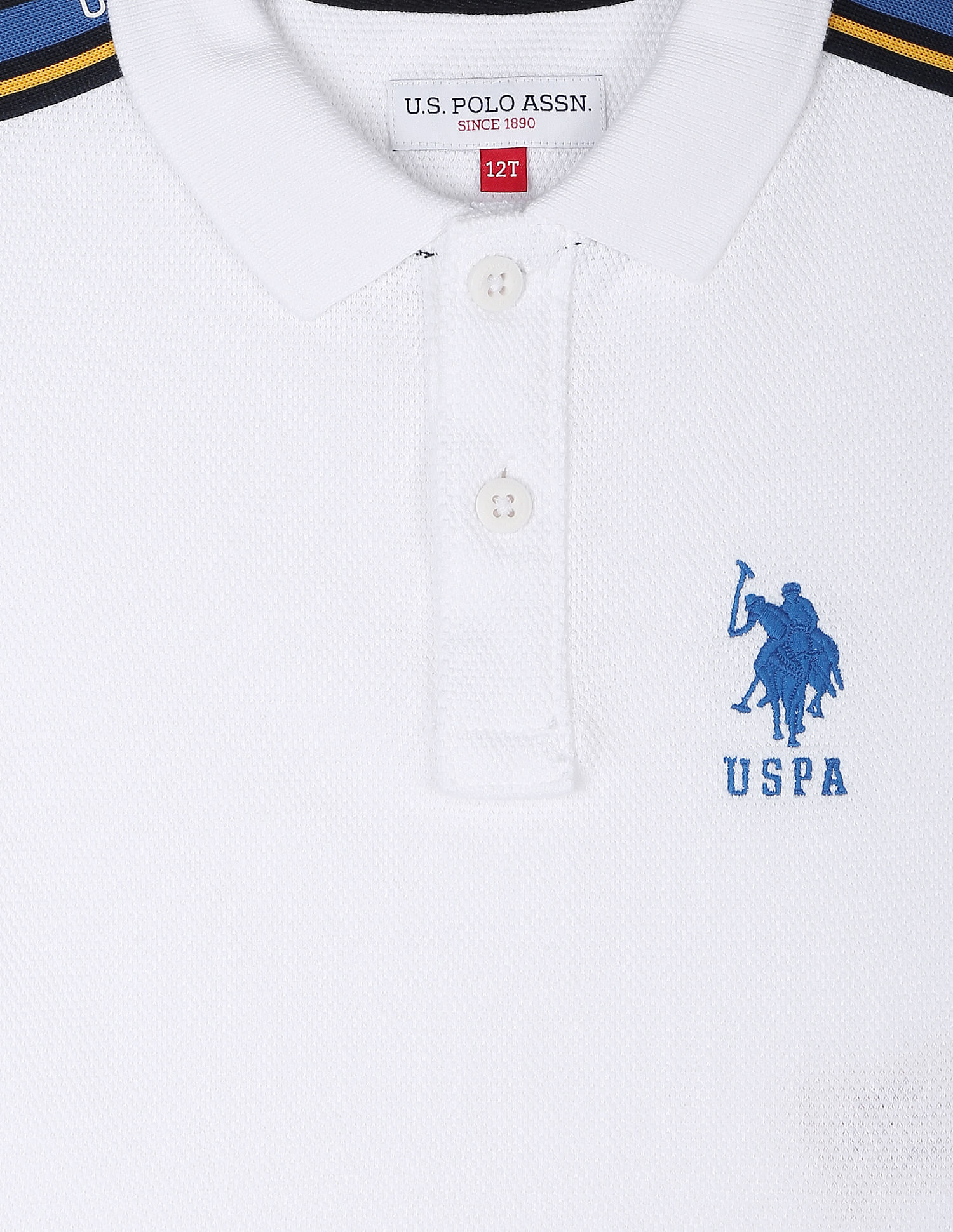 U.S. Polo Assn. Kids Brand Tape Popcorn Polo Shirt