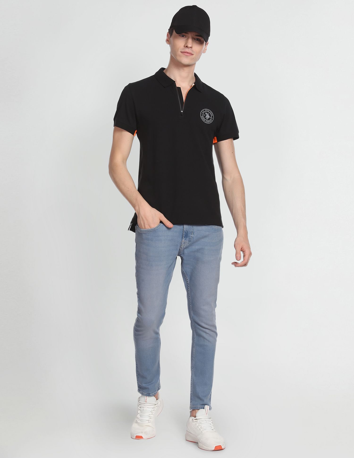 U.S. Polo Assn. Denim Co. HD Print Muscle Fit Polo Shirt