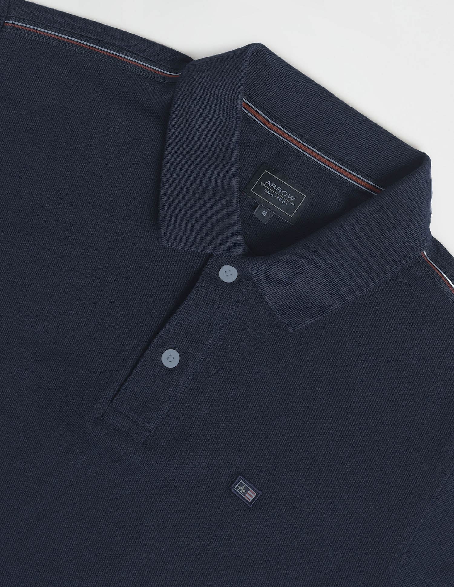 Arrow Sports Solid Logo Polo Shirt