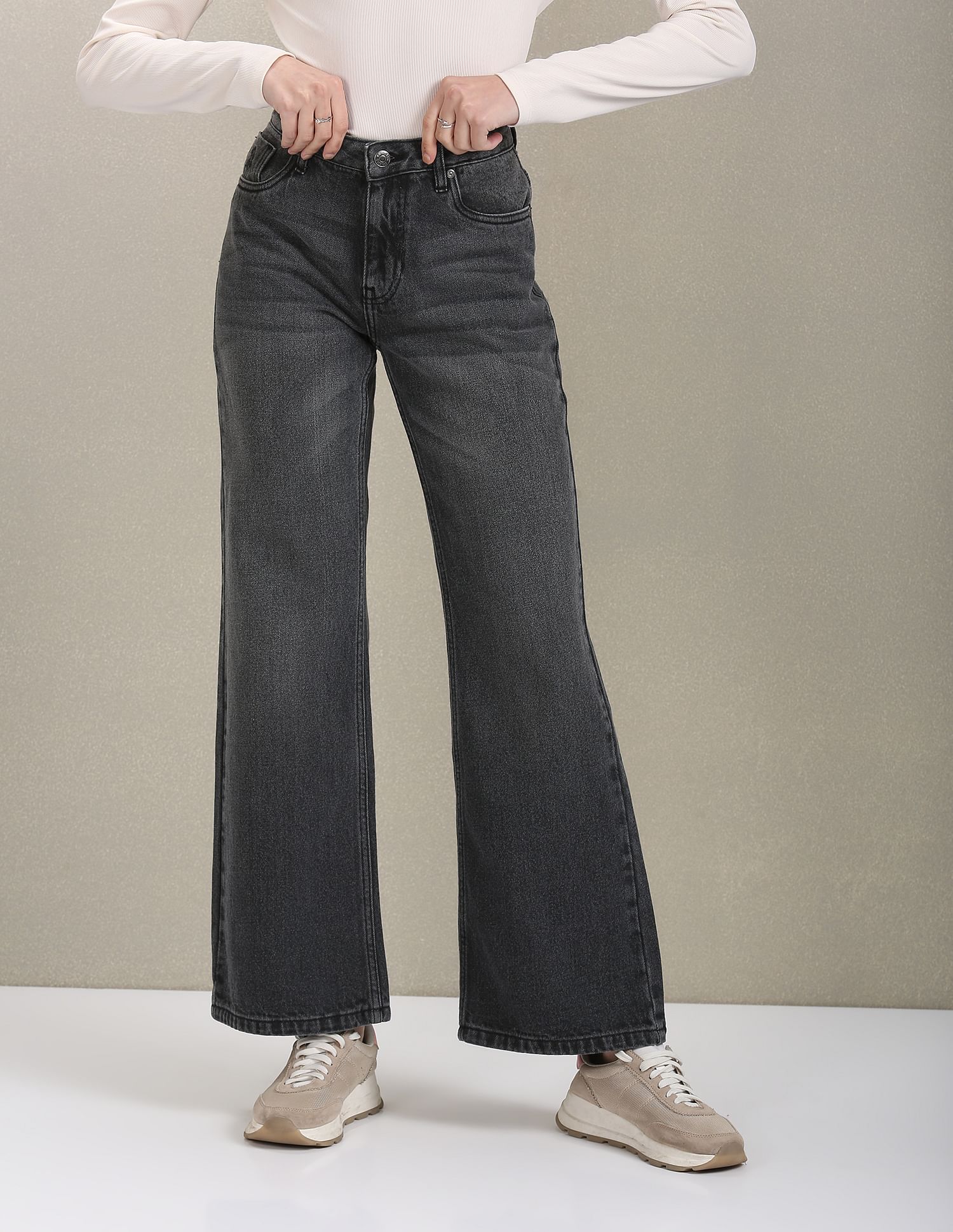 U.S. Polo Assn. Women Mid Rise Bootcut Fit Jeans