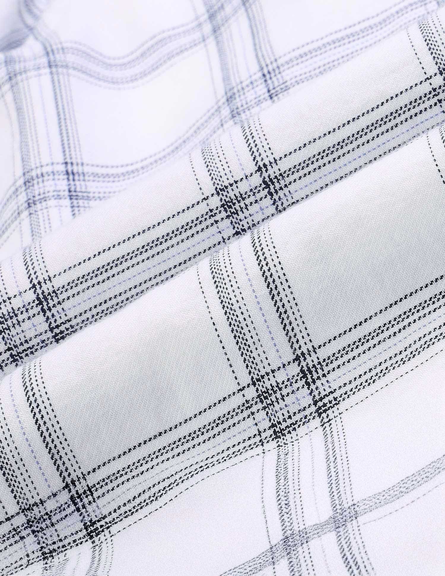 Arrow Sport Grid Tattersall Checked Pure Cotton Shirt