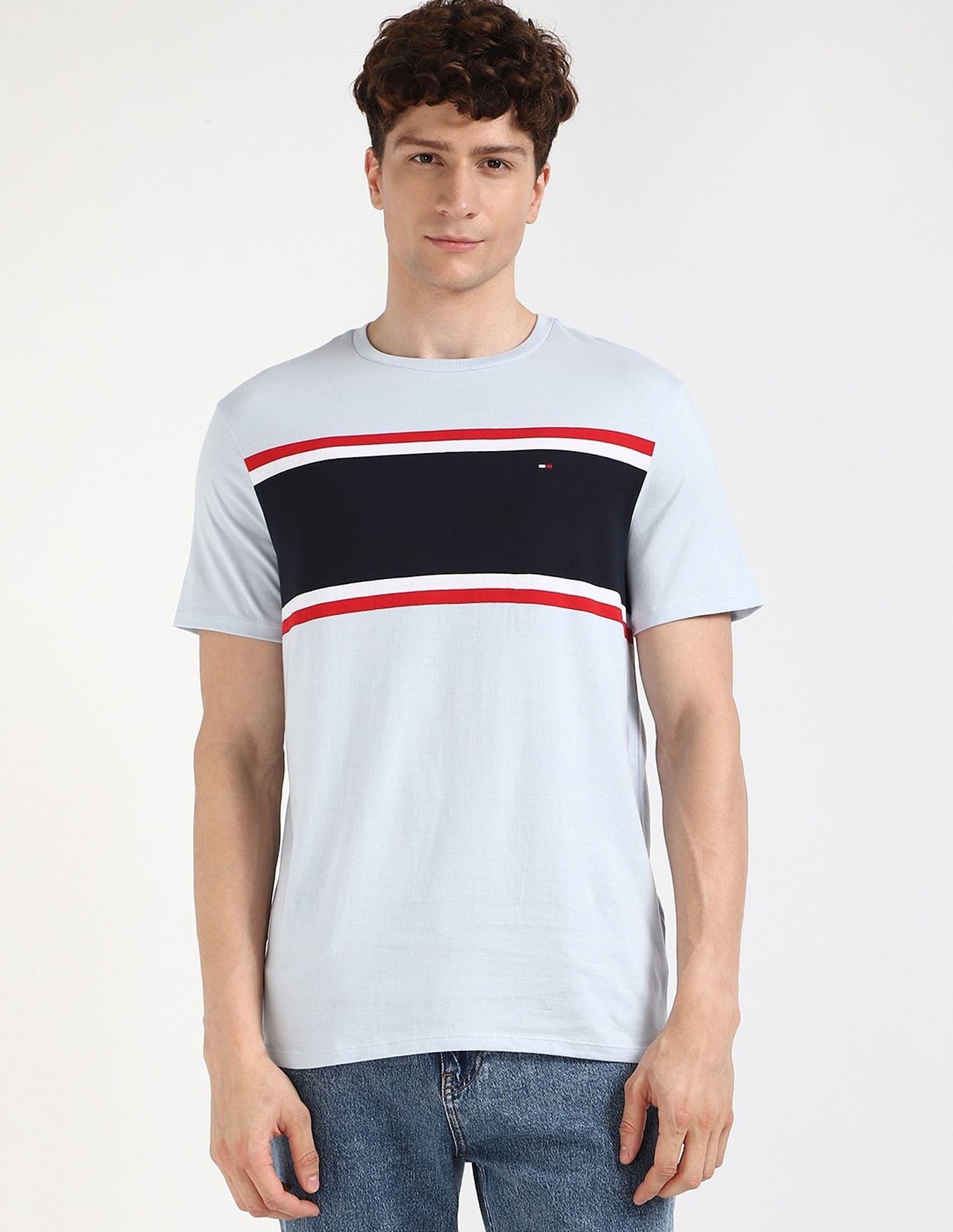 Tommy Hilfiger Striped Regular-Fit Cotton T-Shirt