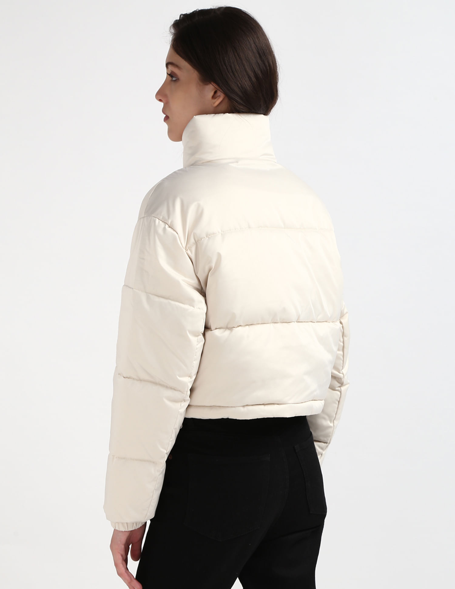 【 JEANS】 Cropped Satin Puffer Jacket Jumper Buy Tommy Hilfiger Cropped Satin Puffer Jacket - NNNOW.com