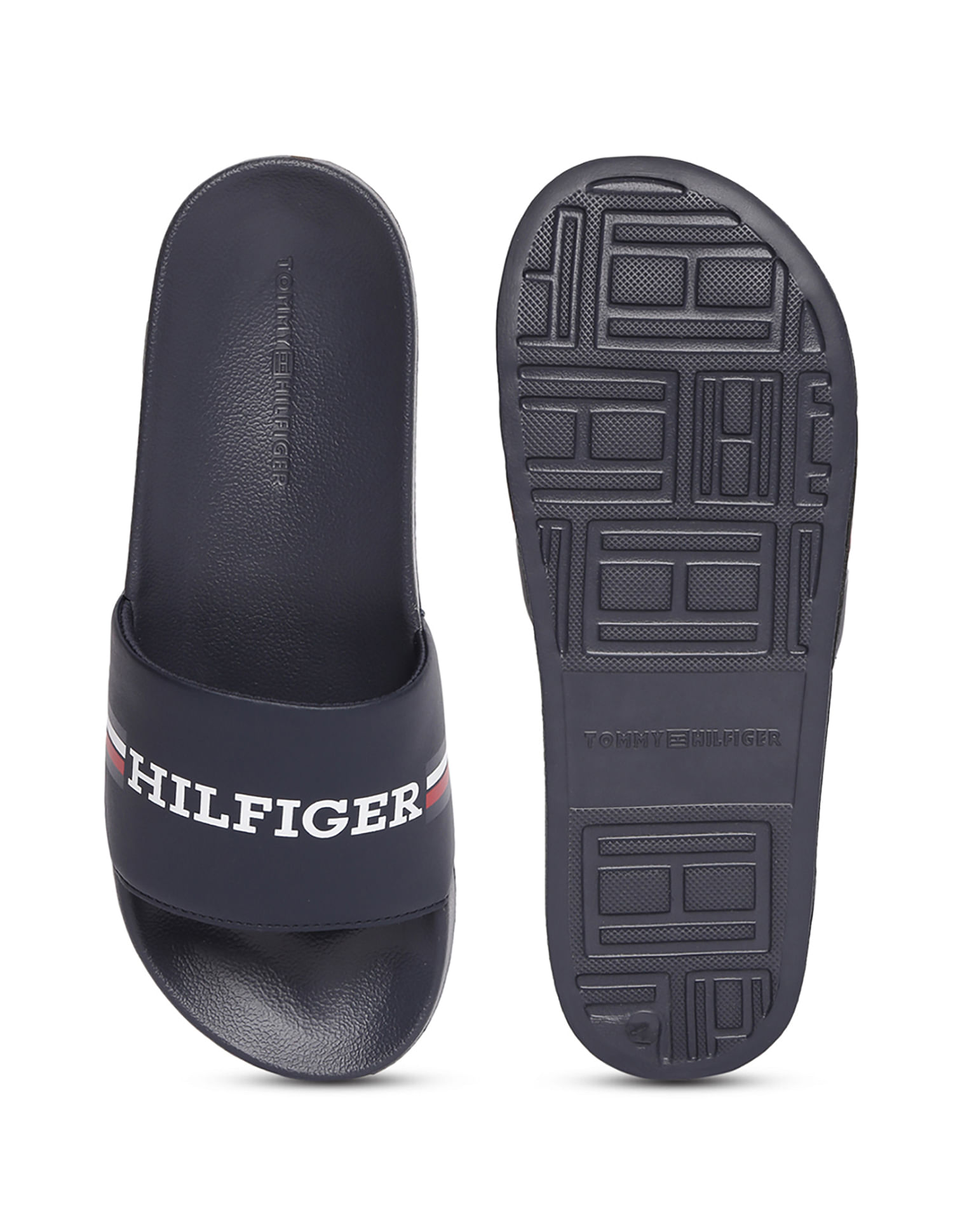 Buy Tommy Hilfiger Men Solid Corporate Pool Slides NNNOW