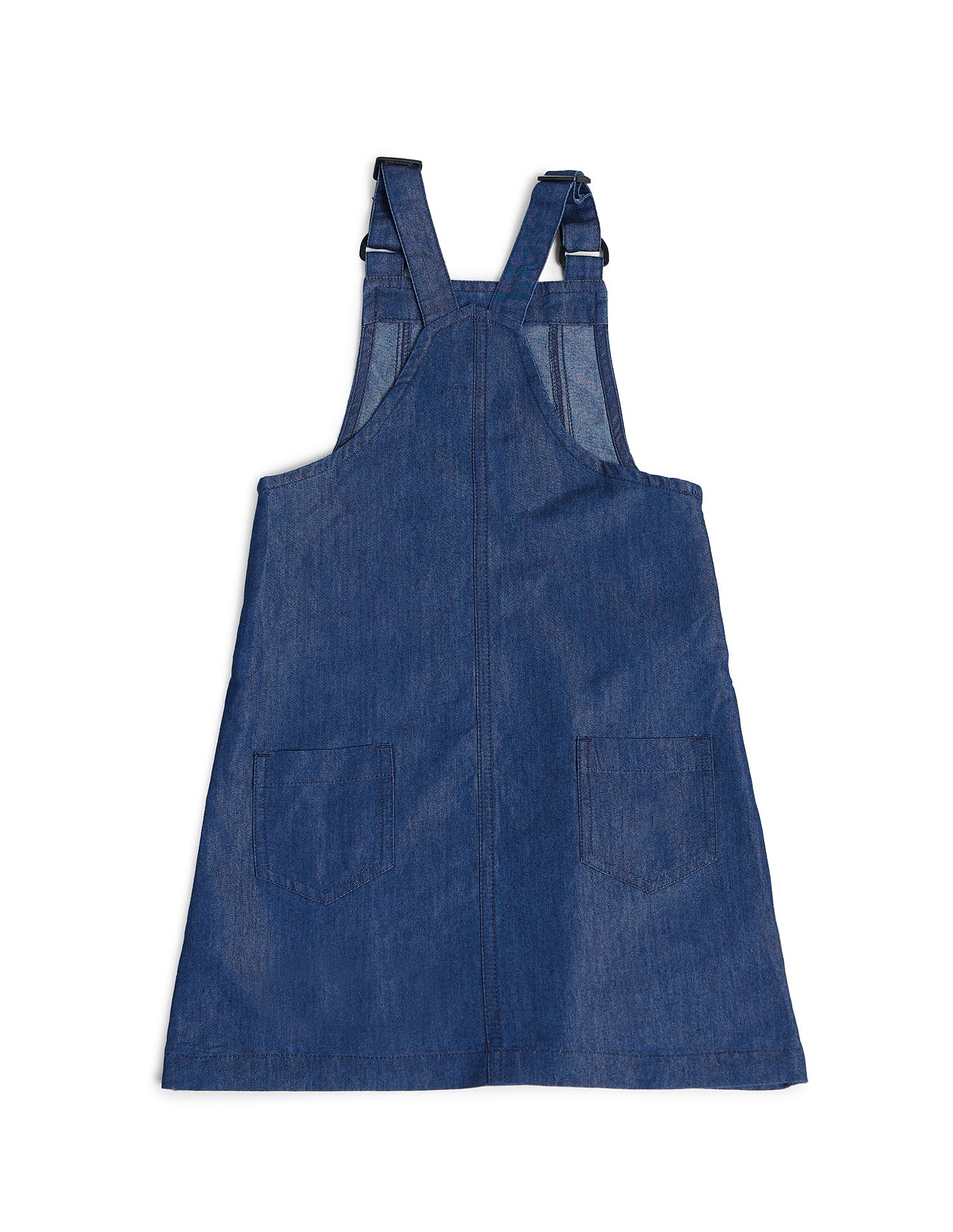 U.S. Polo Assn. Kids Girls Corduroy Dungree Dress