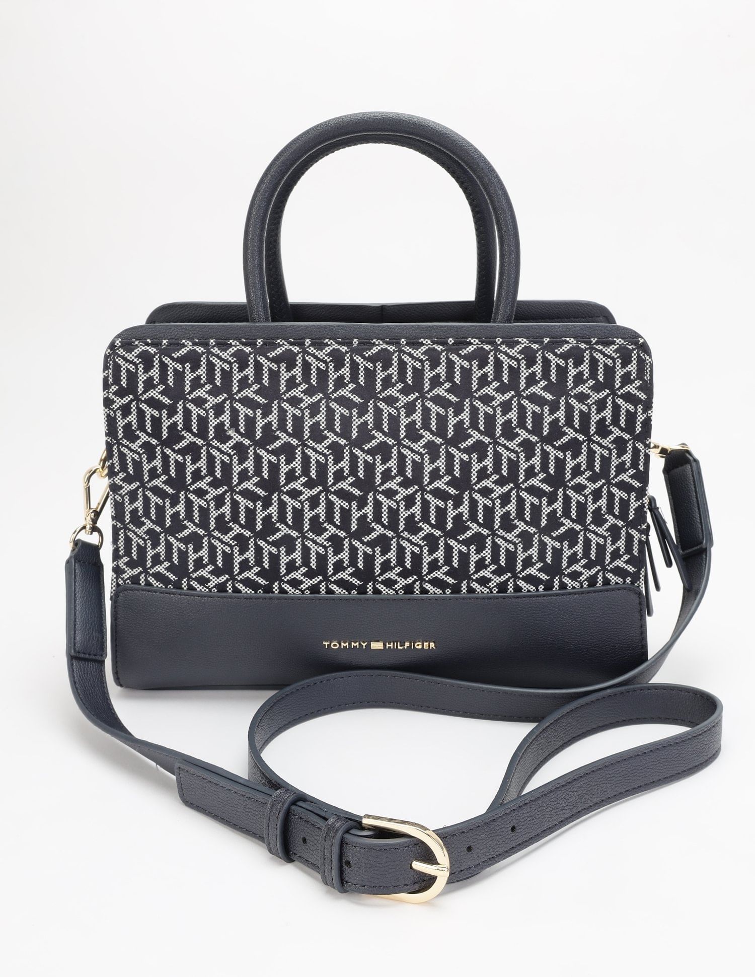 Tommy Hilfiger Logo Blue Polyester Sling Bag