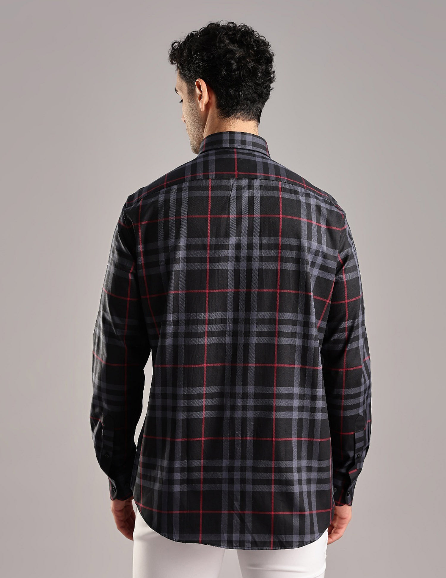 Tommy Hilfiger Checked Regular Fit Plain Woven Shirt