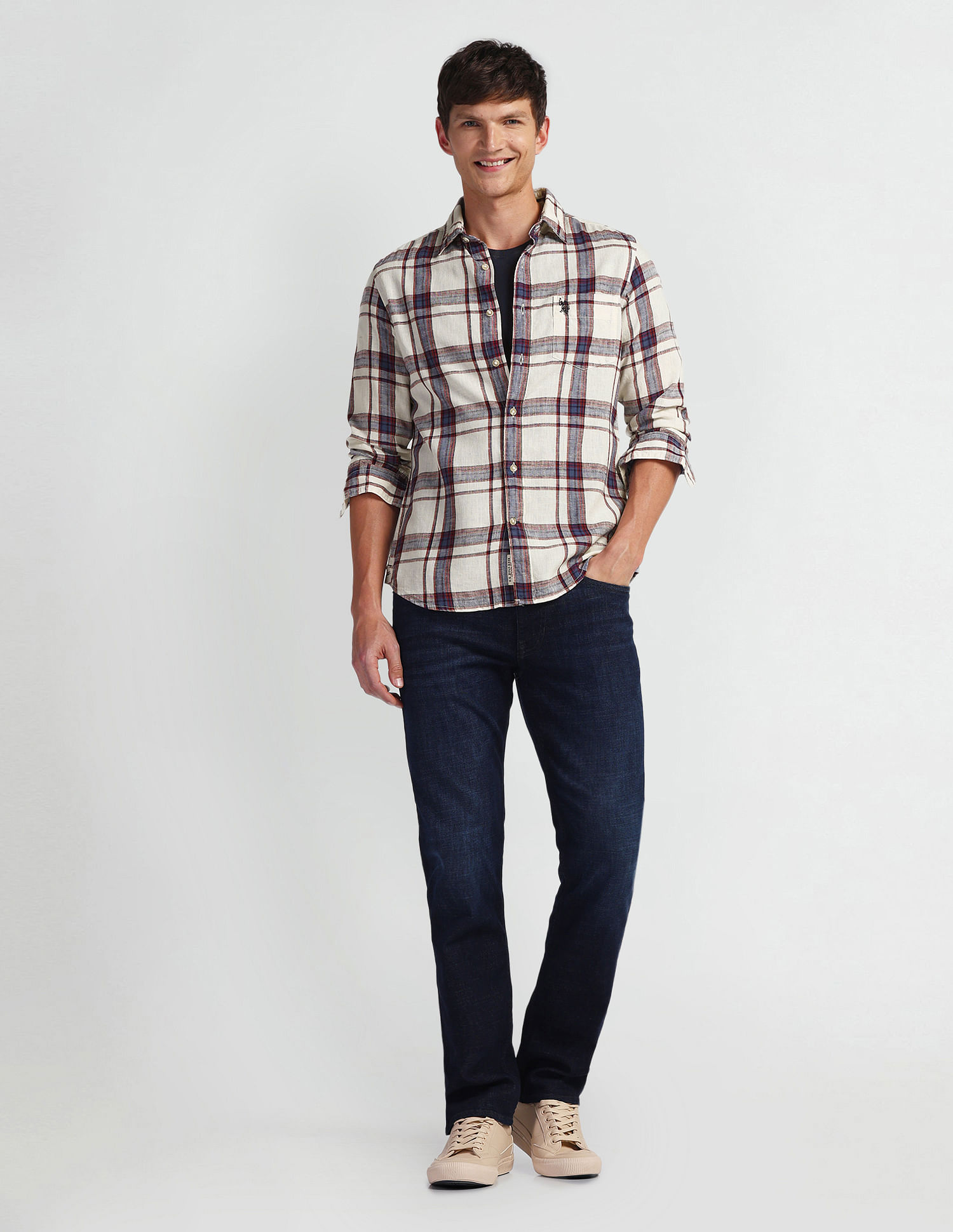 U.S. Polo Assn. Denim Co. Tartan Check Slim Fit Shirt