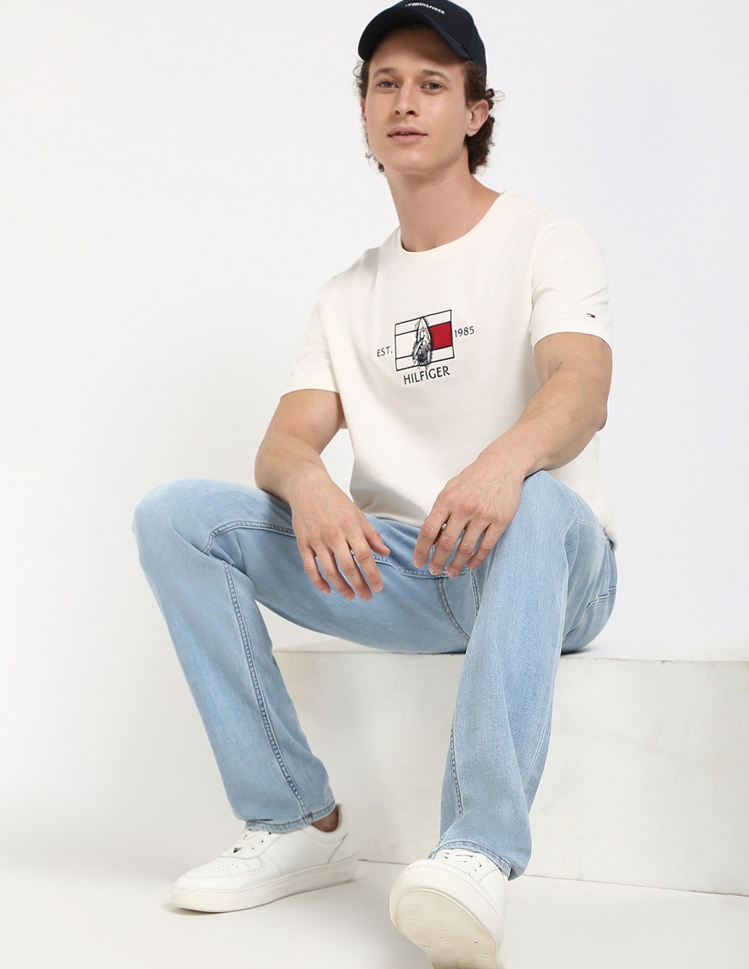 Tommy Hilfiger Embroidered Logo Regular-Fit Cotton T-Shirt