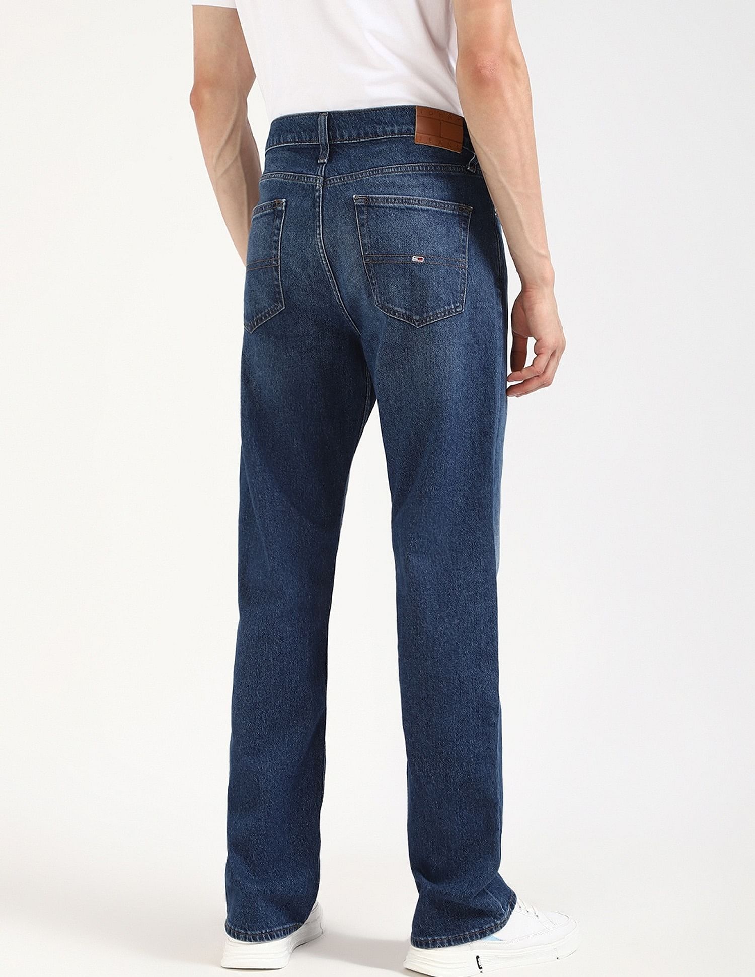 Tommy Hilfiger Light-Wash Regular-Fit Mid Rise Jeans