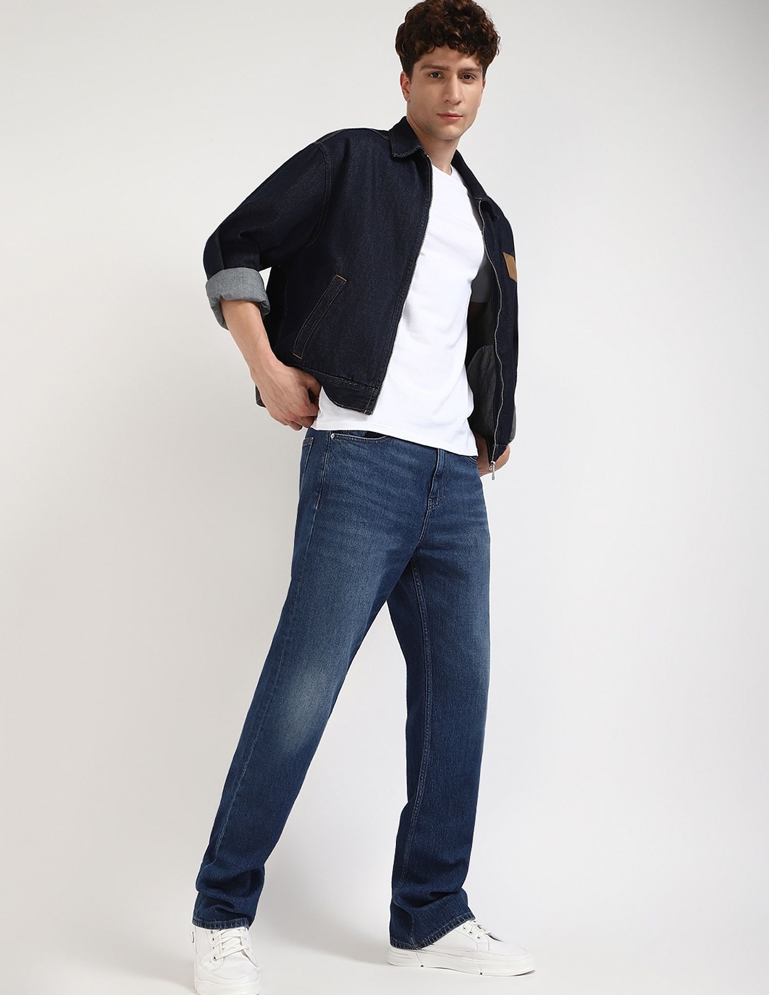 Tommy Hilfiger Light-Wash Regular-Fit Mid Rise Jeans
