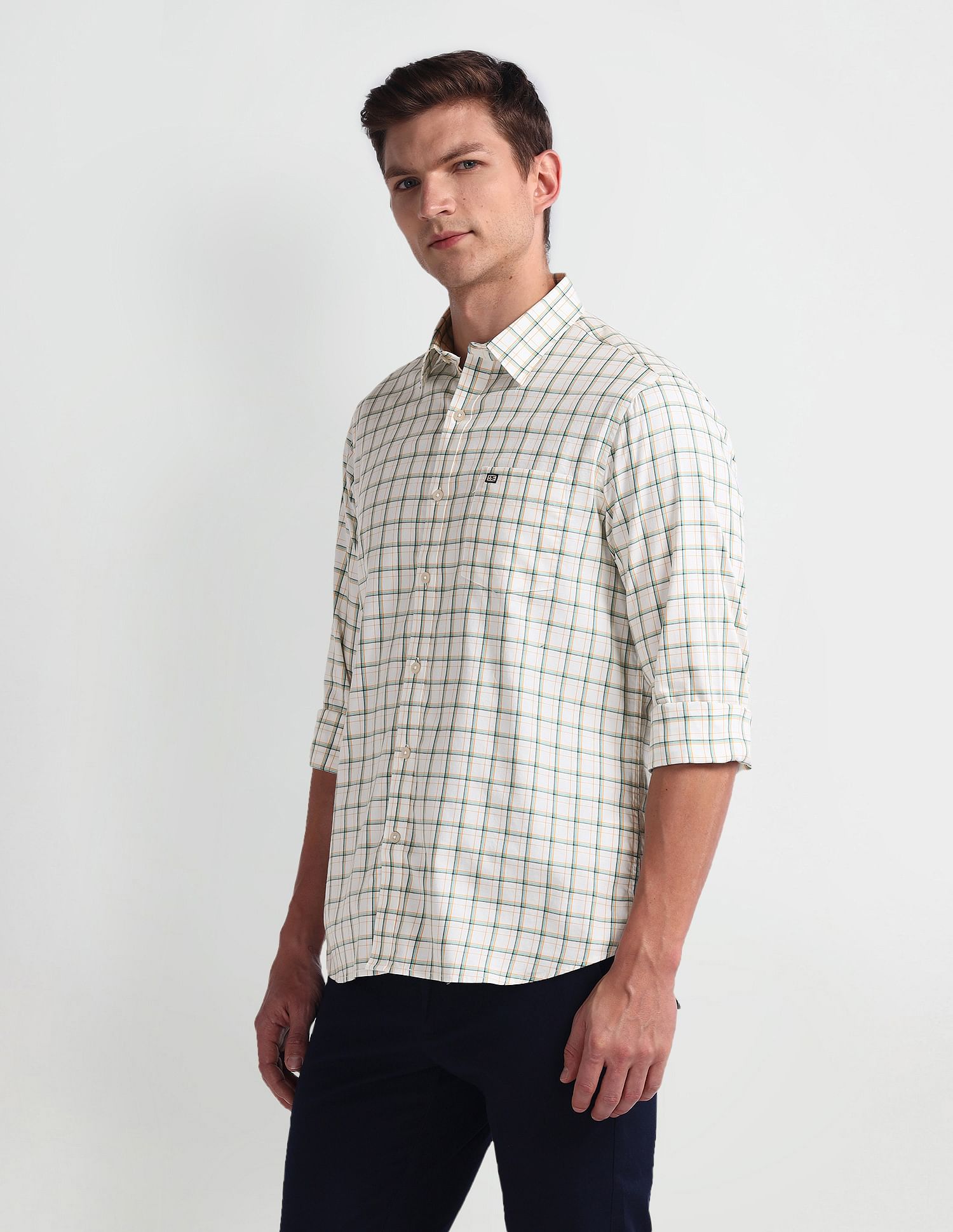 Arrow Sports Long Sleeve Slim Fit Shirt