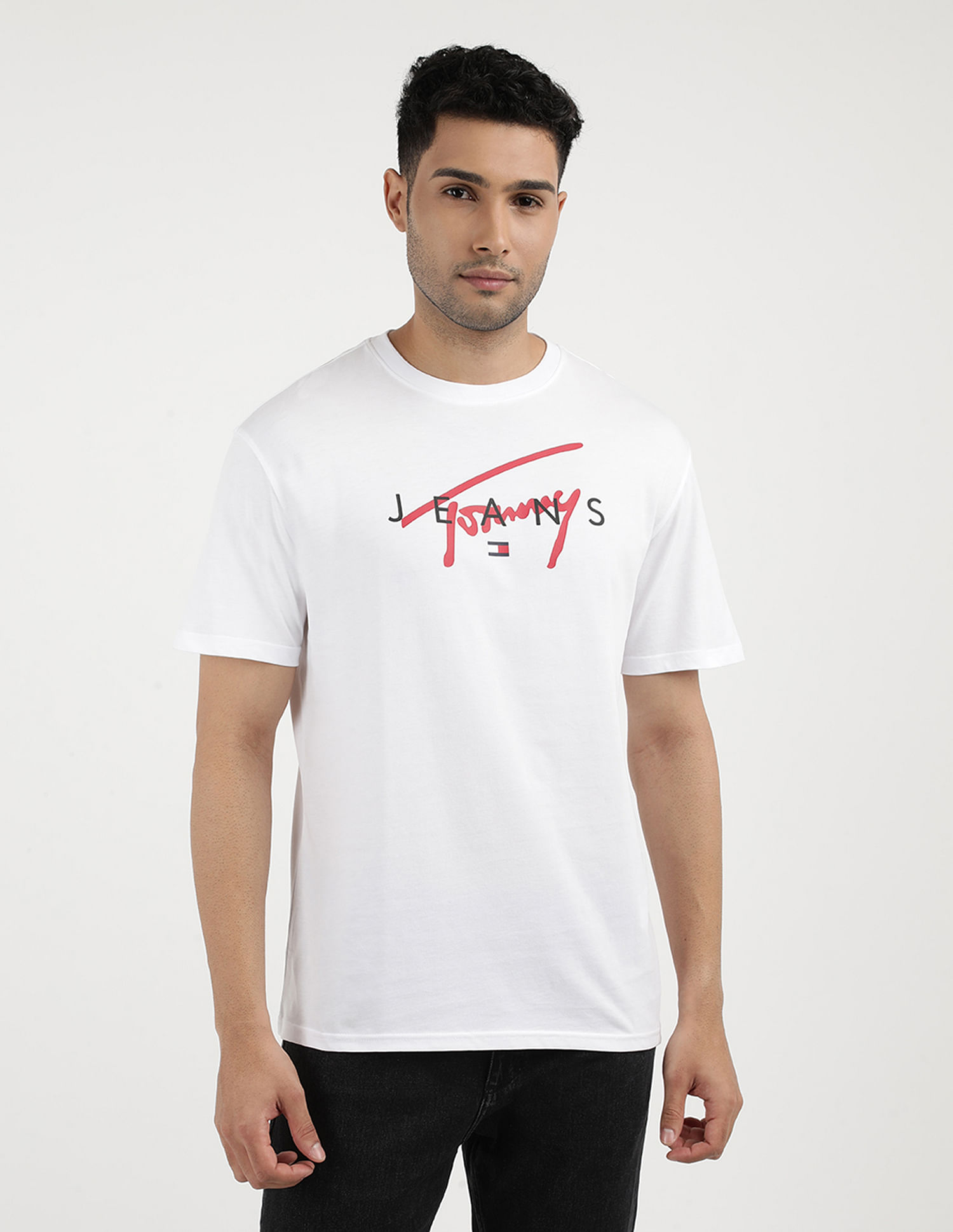 Tommy Hilfiger Graphic Signature Print Twist T-Shirt