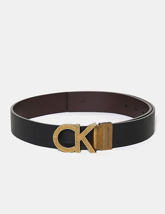 New Calvin Klein Men's Reversible Premium CK Logo 35mm Belt Brown  7538996 BRW