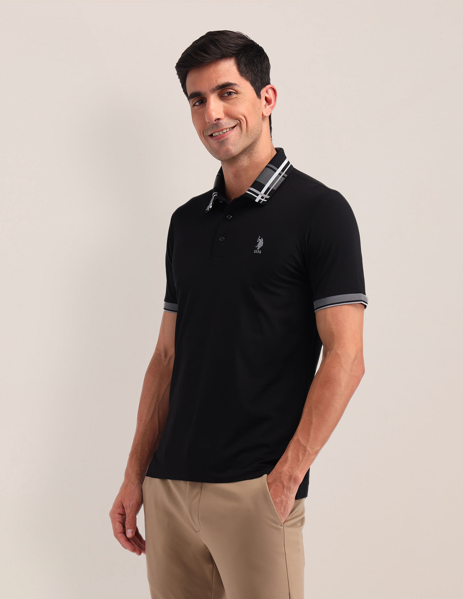 U.S. Polo Assn. Solid Slim Fit Polo Shirt