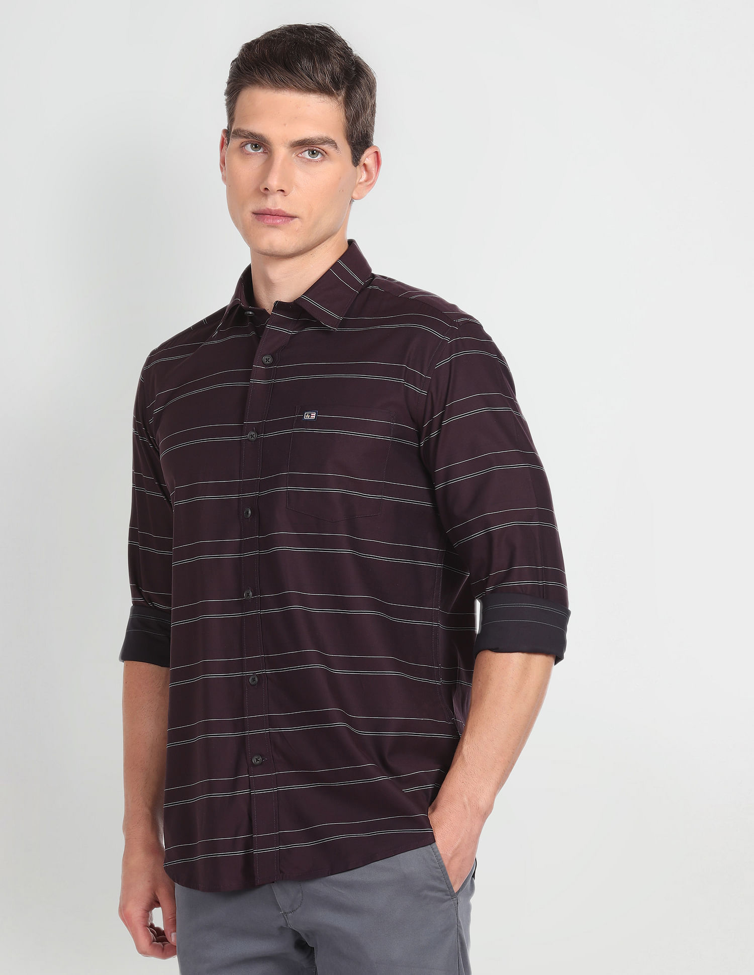 Arrow Sports Manhattan Slim Fit Cotton Shirt