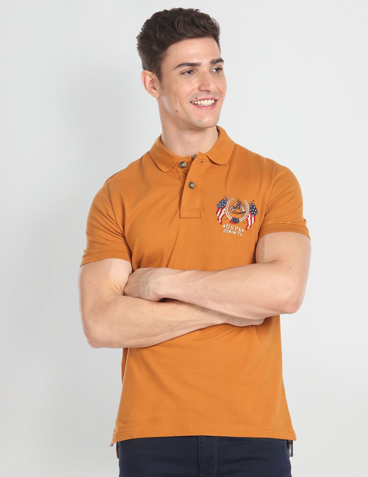 U.S. Polo Assn. Denim Co. Solid Cotton Polo Shirt