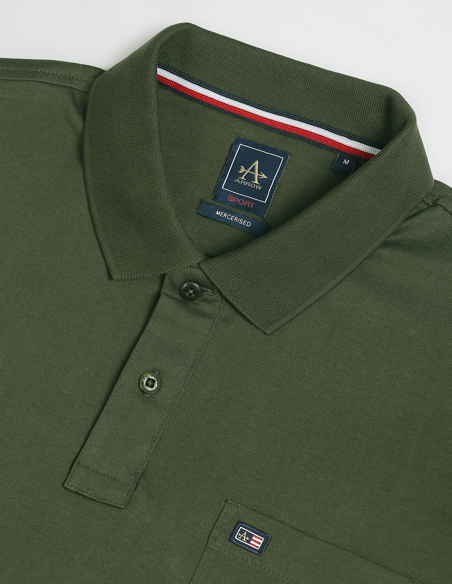 Arrow Sports Chest Pocket Solid Polo Shirt