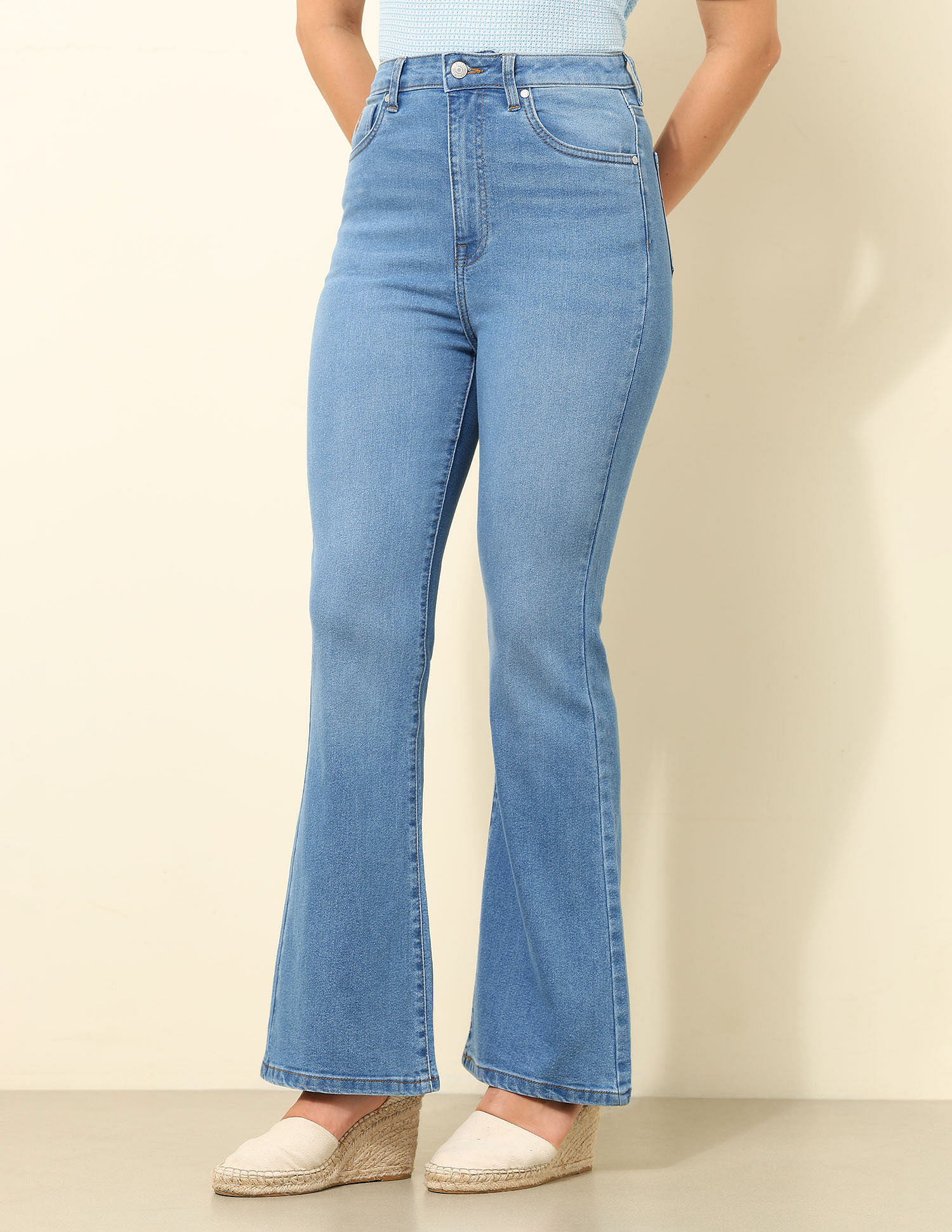 U.S. Polo Assn. Women Ultra-High Rise Flared Fit Jeans