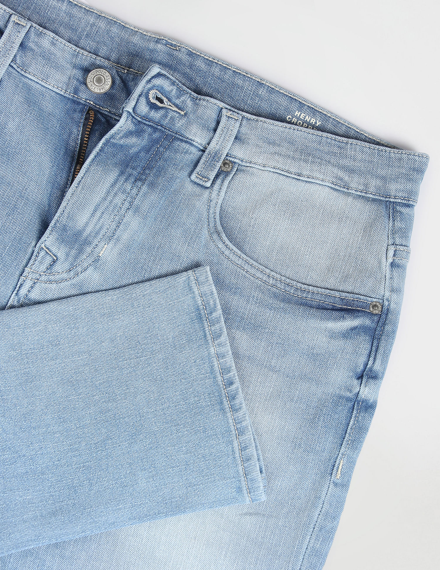 U.S. Polo Assn. Denim Co. Henry Cropped Fit Blue Jeans