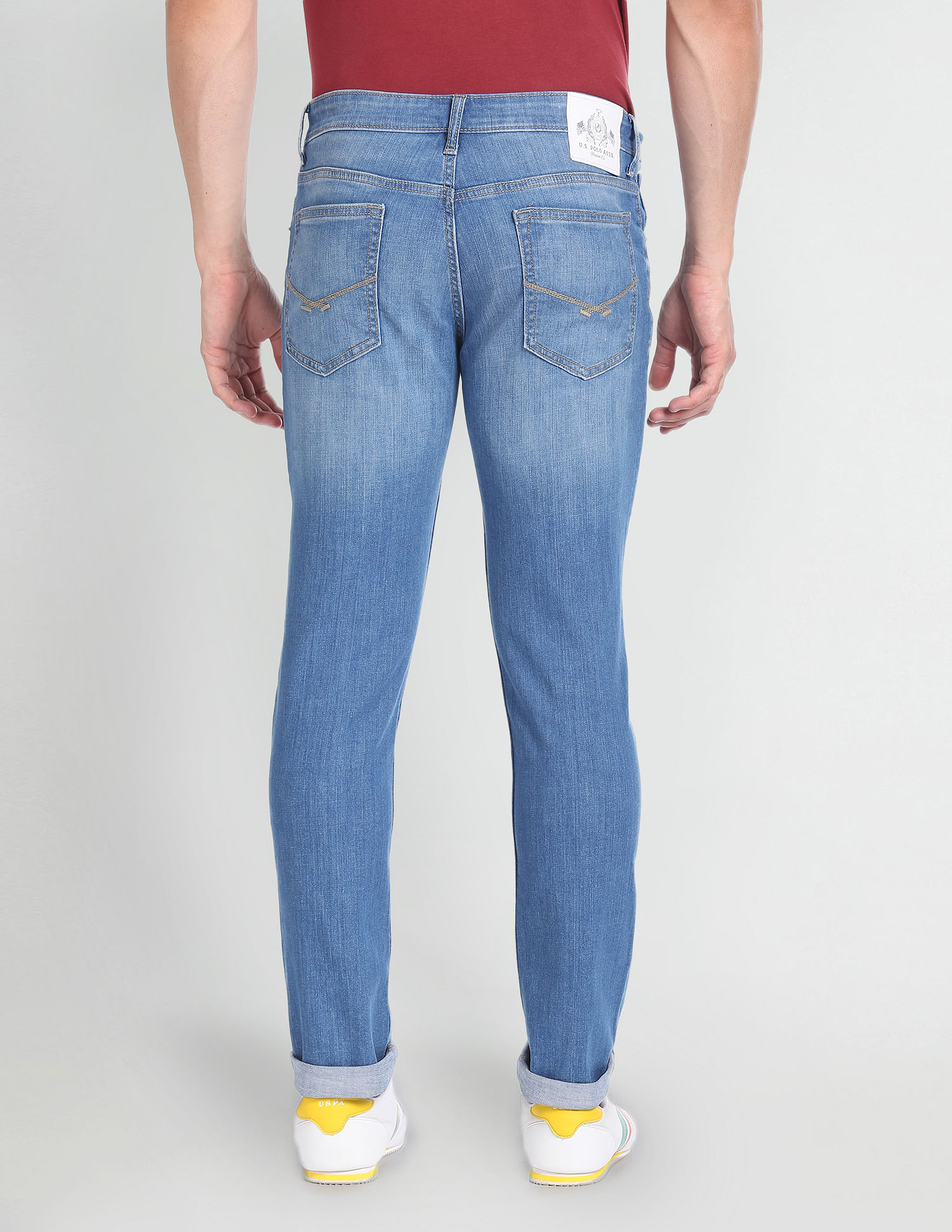 Buy U.S. Polo Assn. Denim Co. Brandon Slim Tapered Fit Blue Jeans -  NNNOW.com