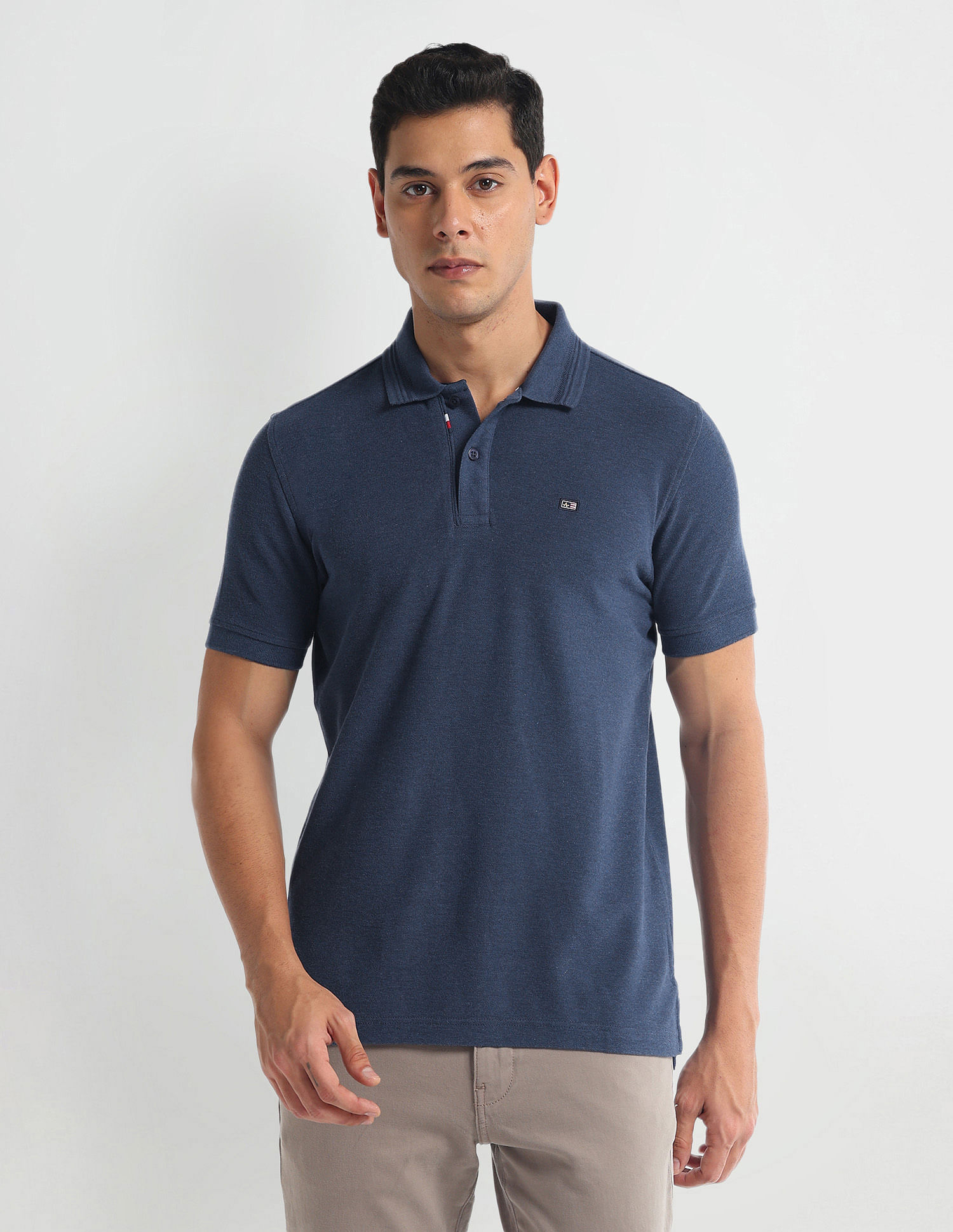 Arrow Sports Pure Cotton Solid Polo Shirt
