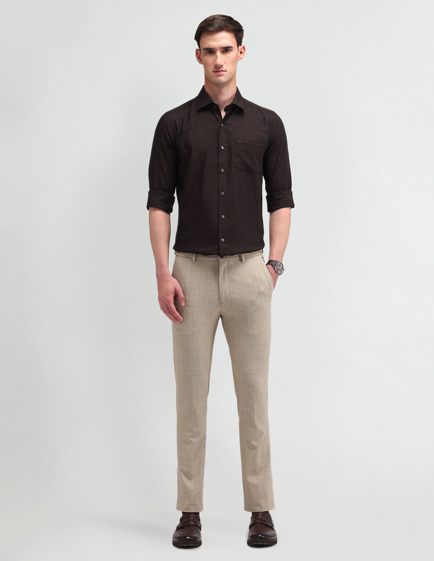 Arrow Windowpane Checked Dobby Shirt