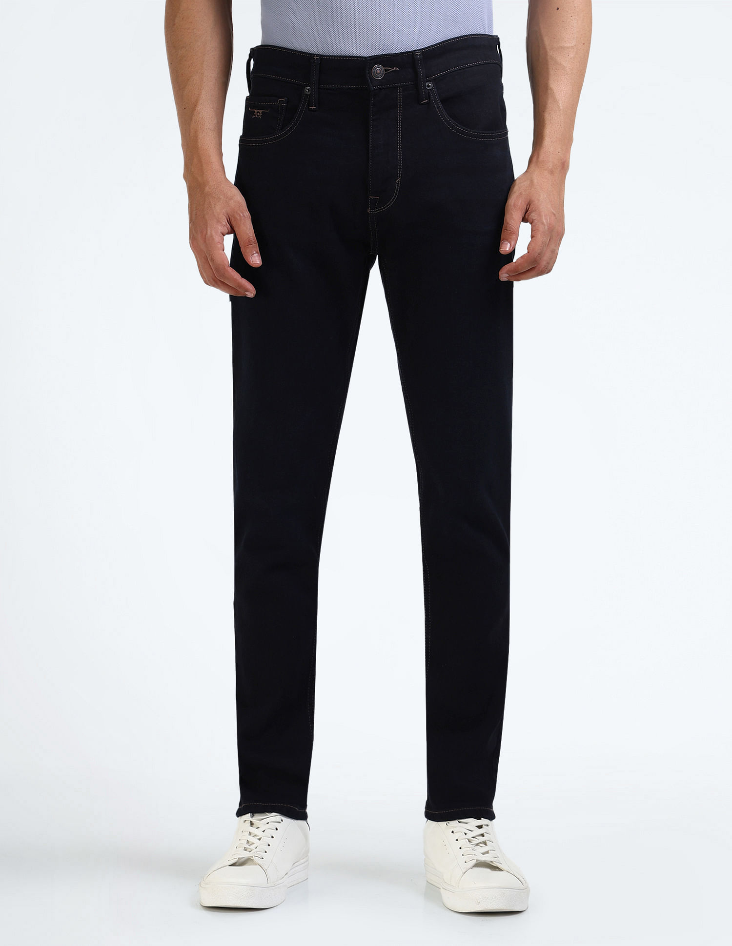 Flying Machine Slash Slim Tapered Rinsed Jeans