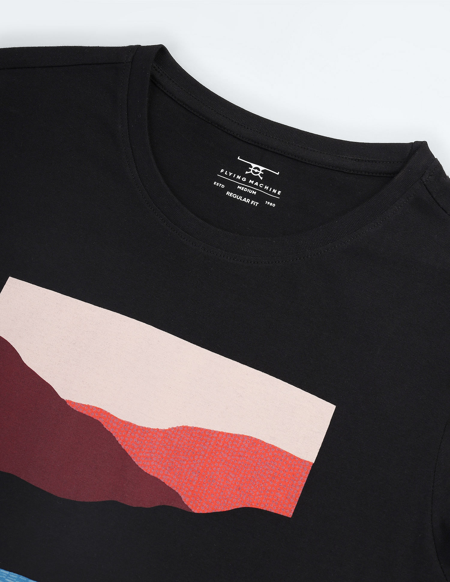 Flying Machine Graphic Print Cotton T-Shirt