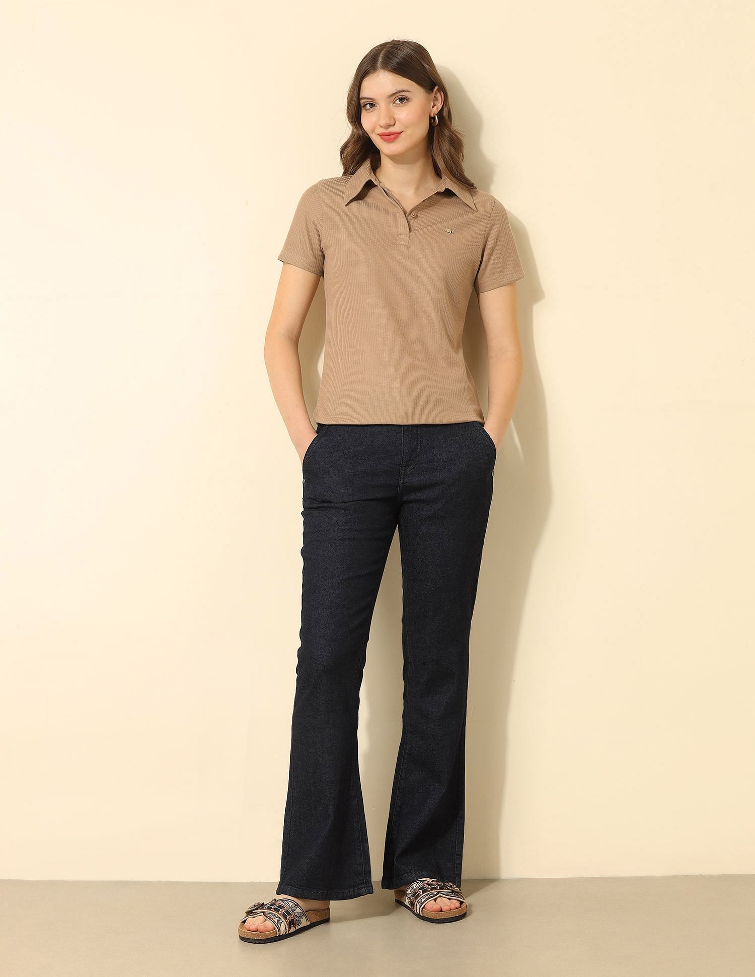 U.S. Polo Assn. Women Regular Fit Solid Polo Shirt