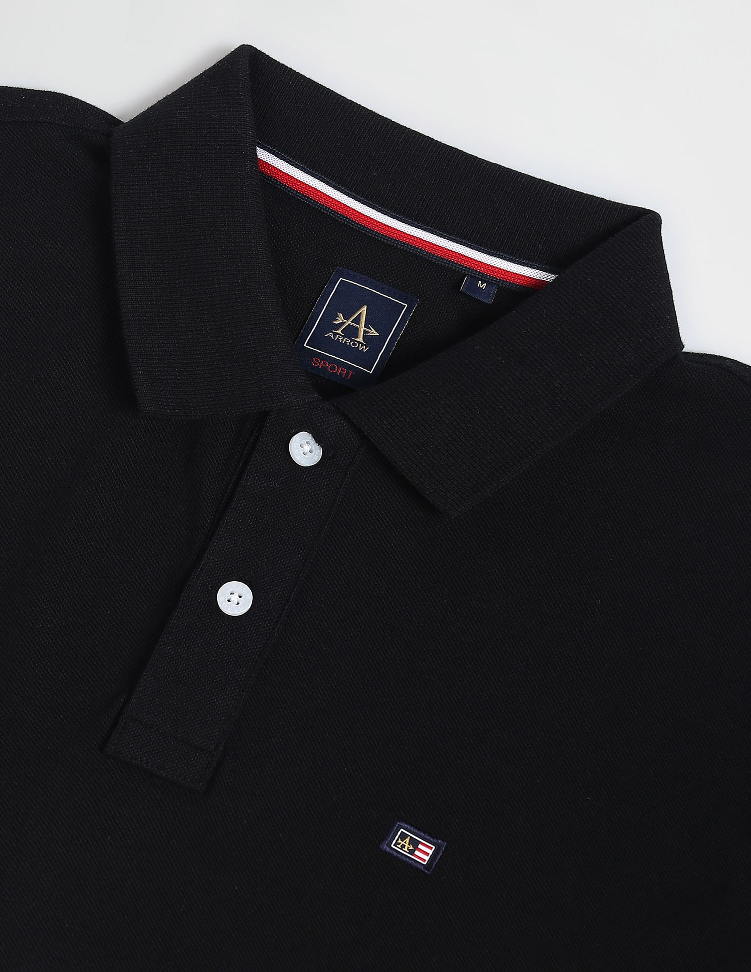 Arrow Sports Horizontal Stripe Cotton Polo Shirt