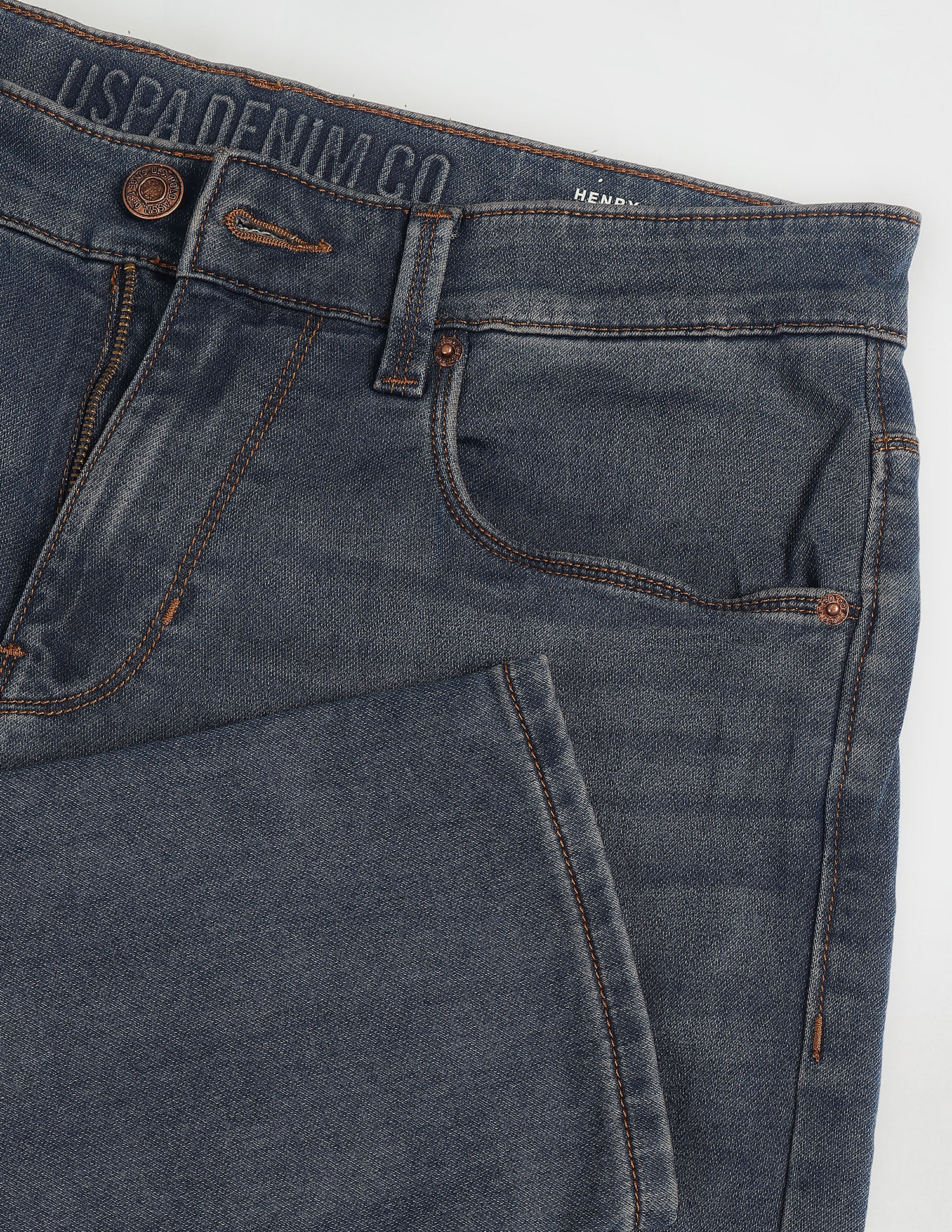 U.S. Polo Assn. Denim Co. Henry Cropped Fit Blue Jeans