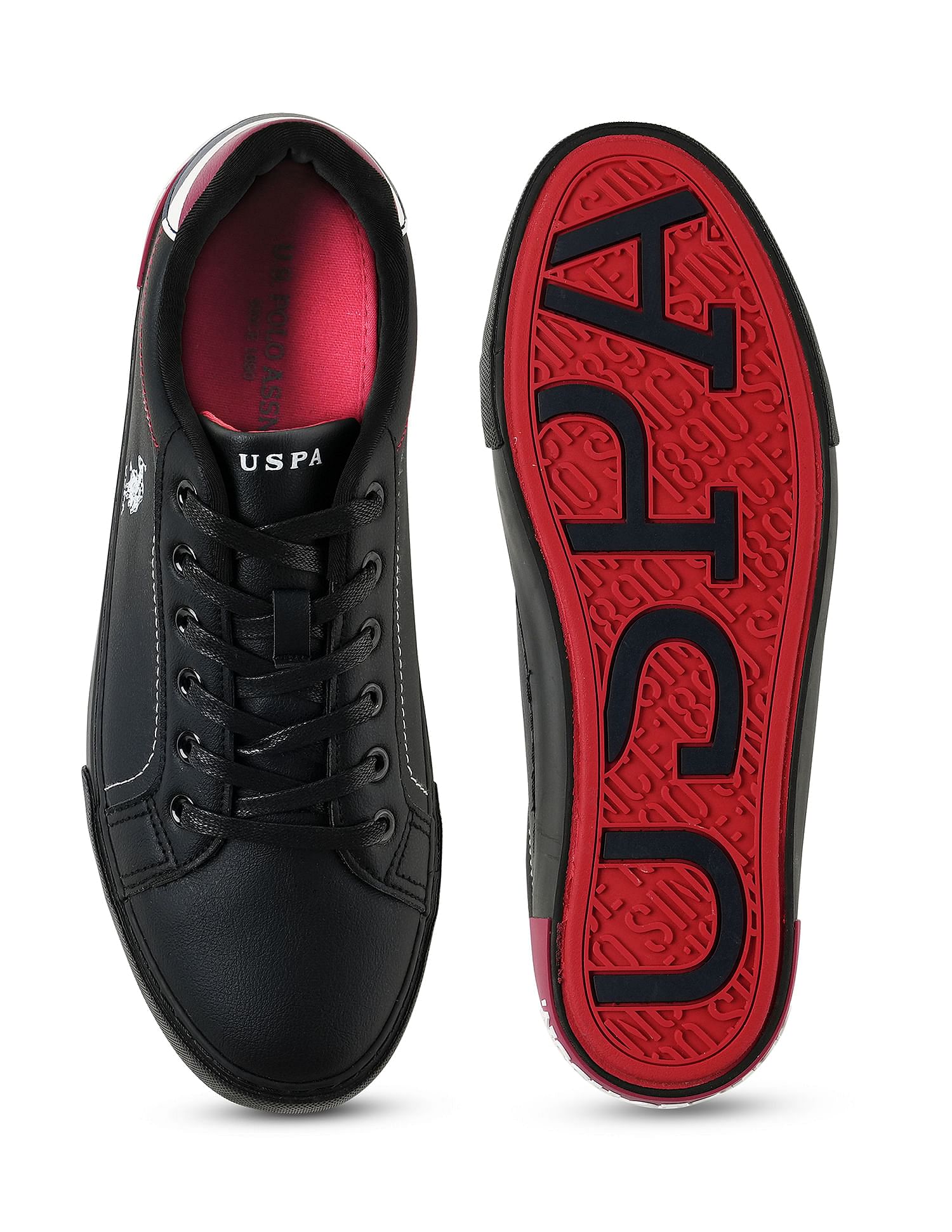 U.S. Polo Assn. Men Low Top Brand Detail Rojas Sneakers