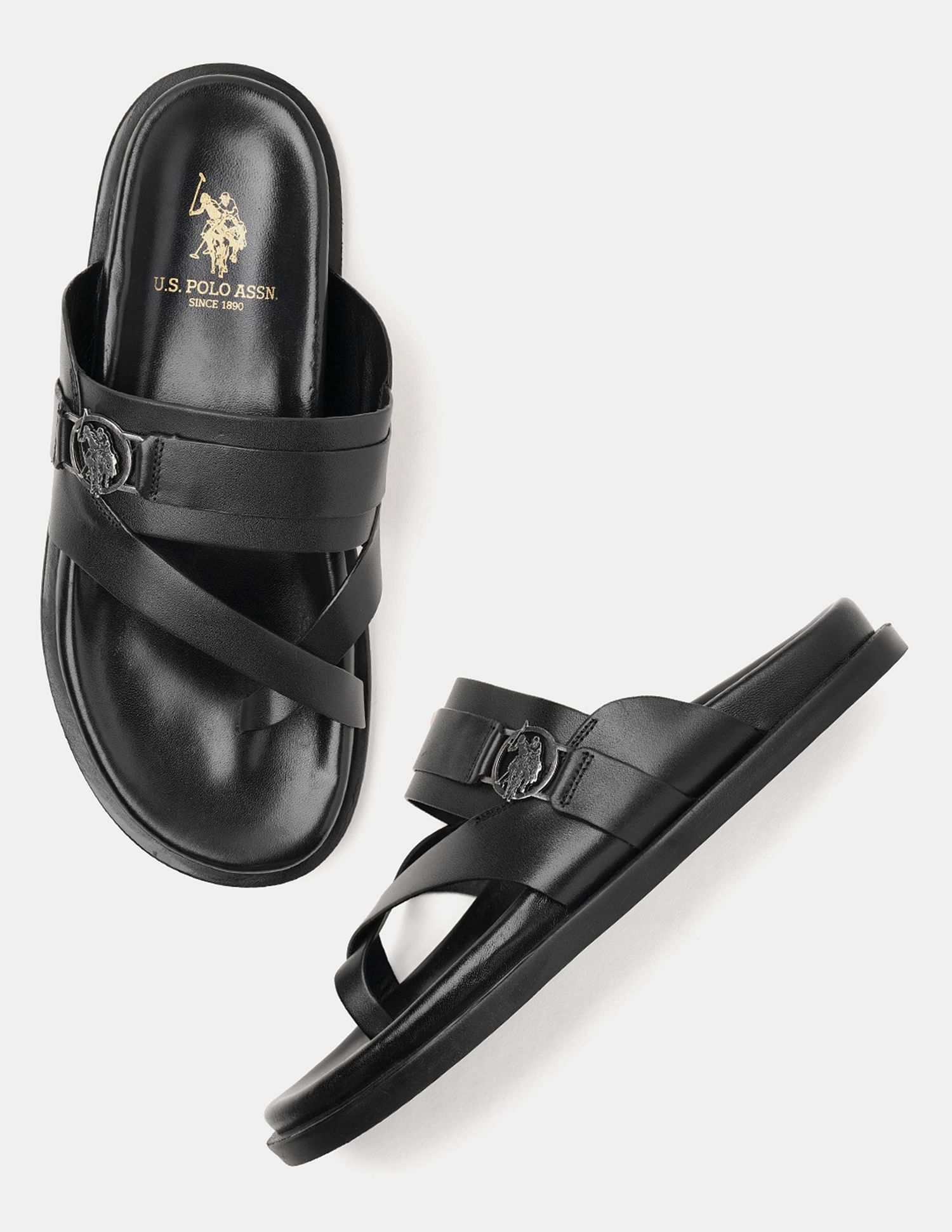 U.S. Polo Assn. Men Buckle Strap Koke Sandals