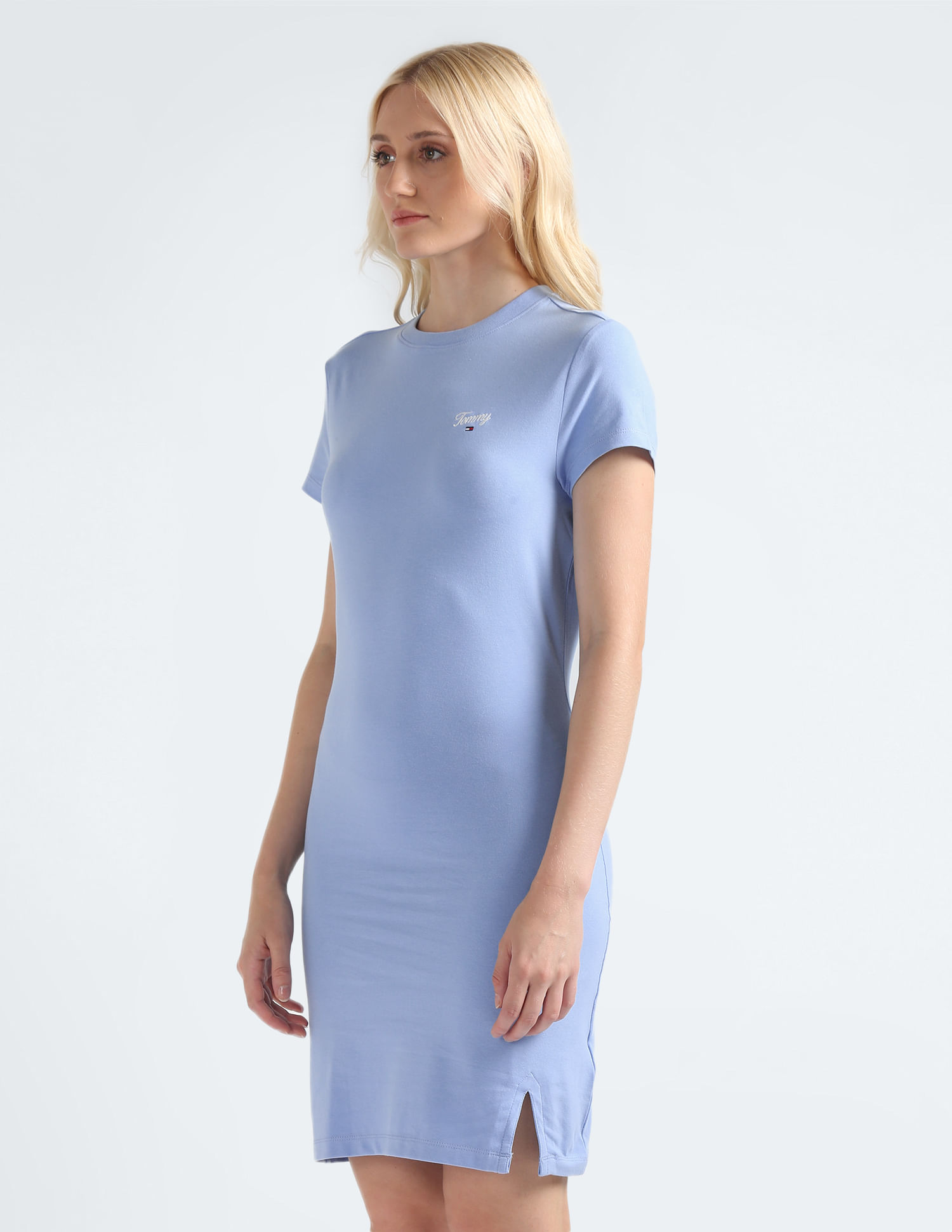 Tommy Hilfiger Script Logo Bodycon T-Shirt Dress