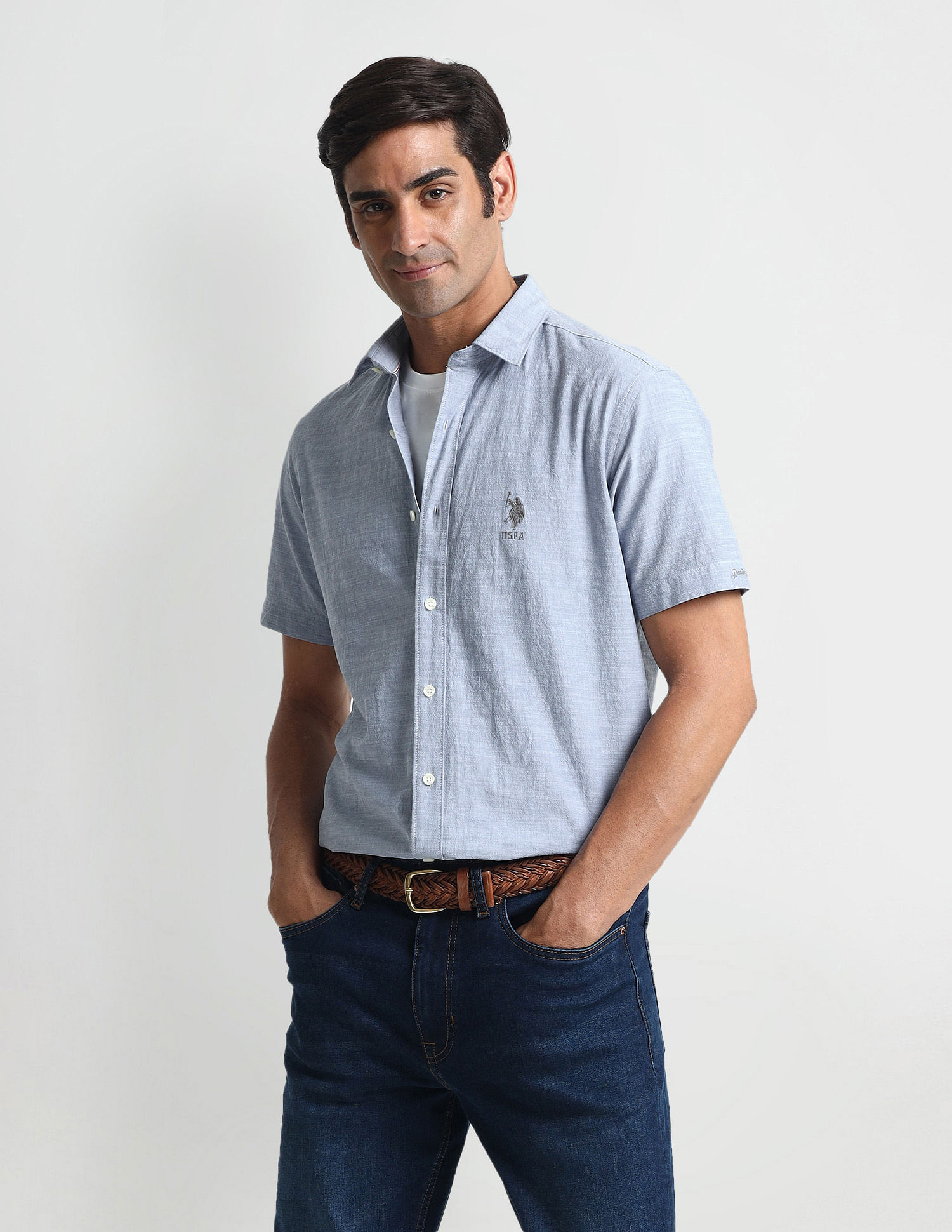 U.S. Polo Assn. Denim Co. Textured Slim Shirt